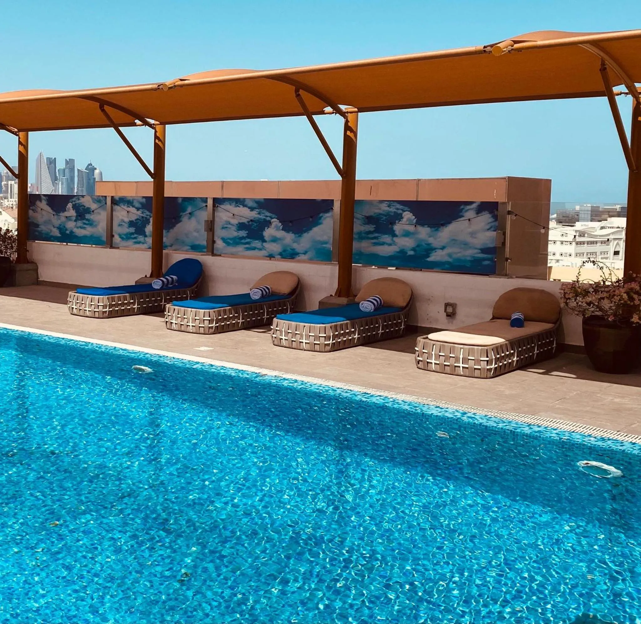 Pool view in The Avenue Hotel