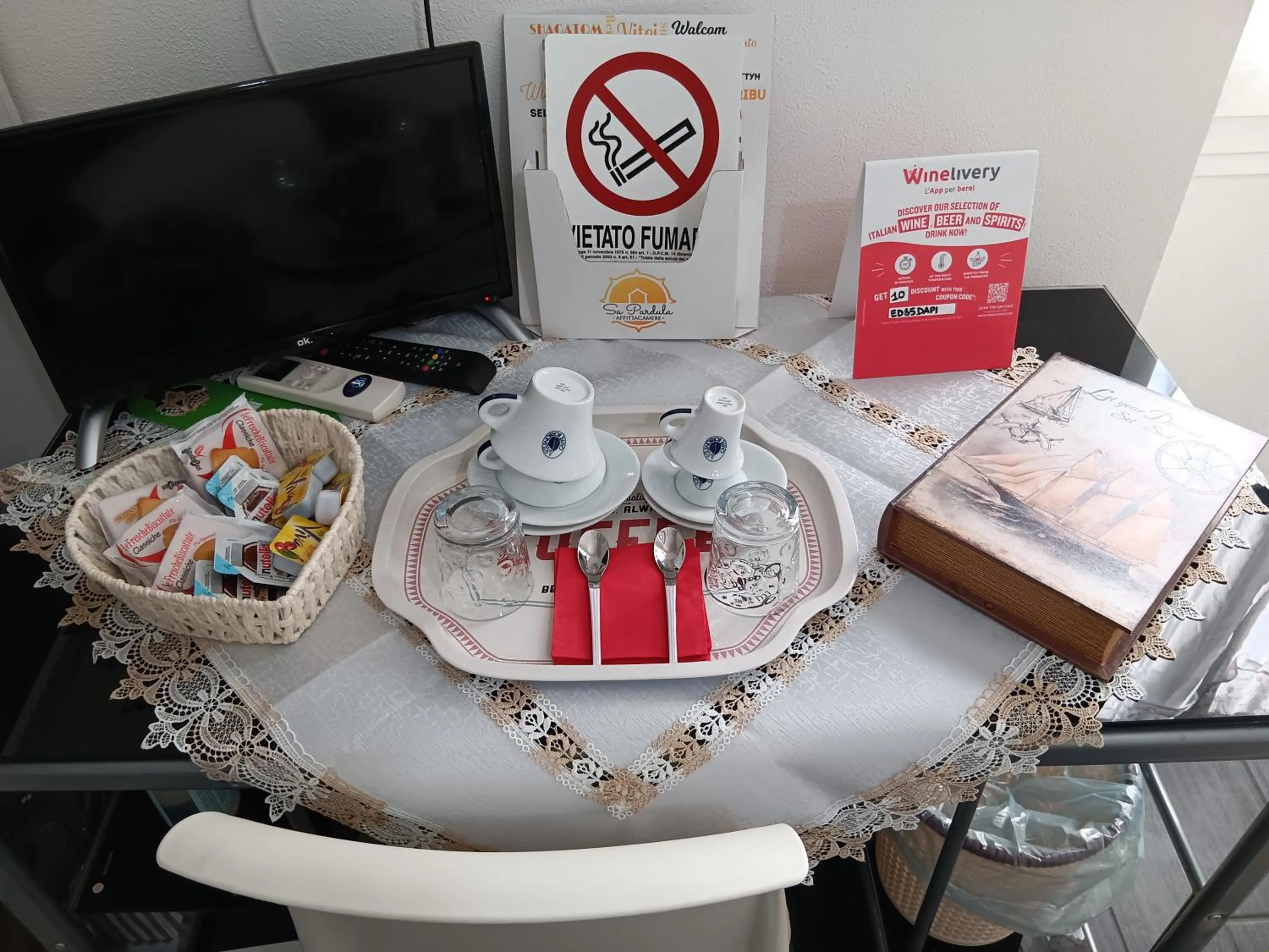 Food and drinks in Affittacamere Sa Pardula