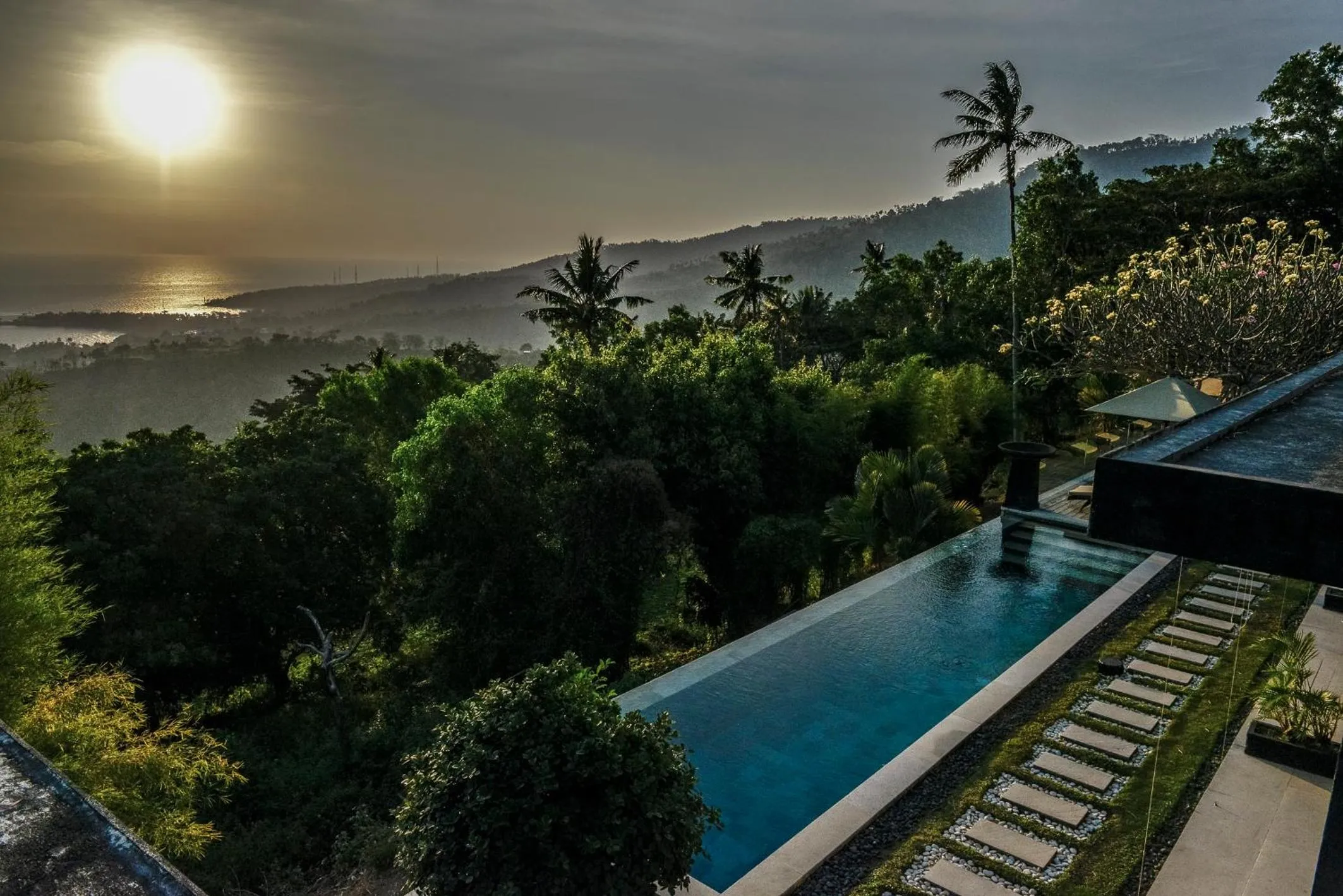 Pool view in The Puncak Lombok