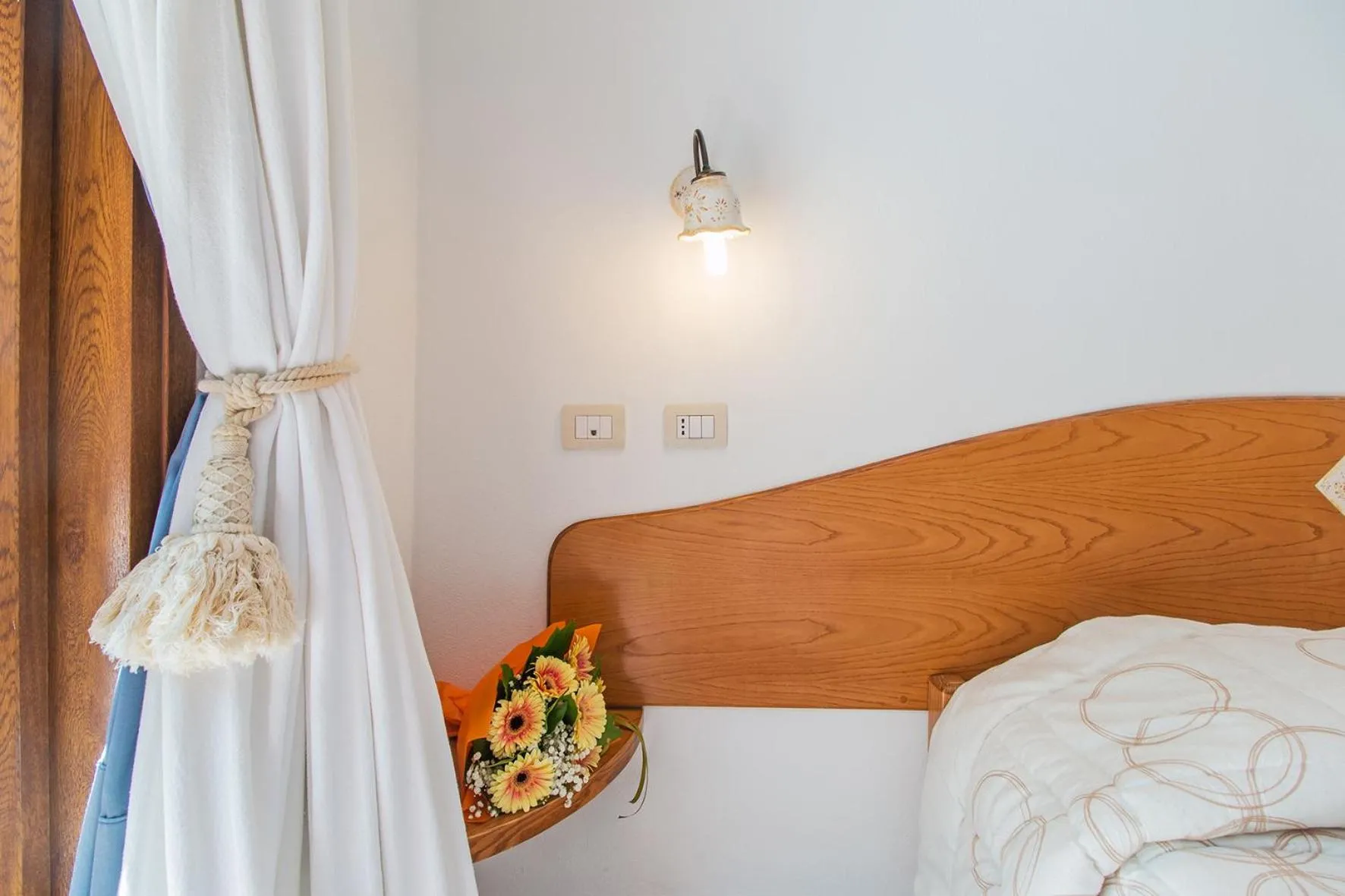 Decorative detail, Bed in Rifugio Gorropu