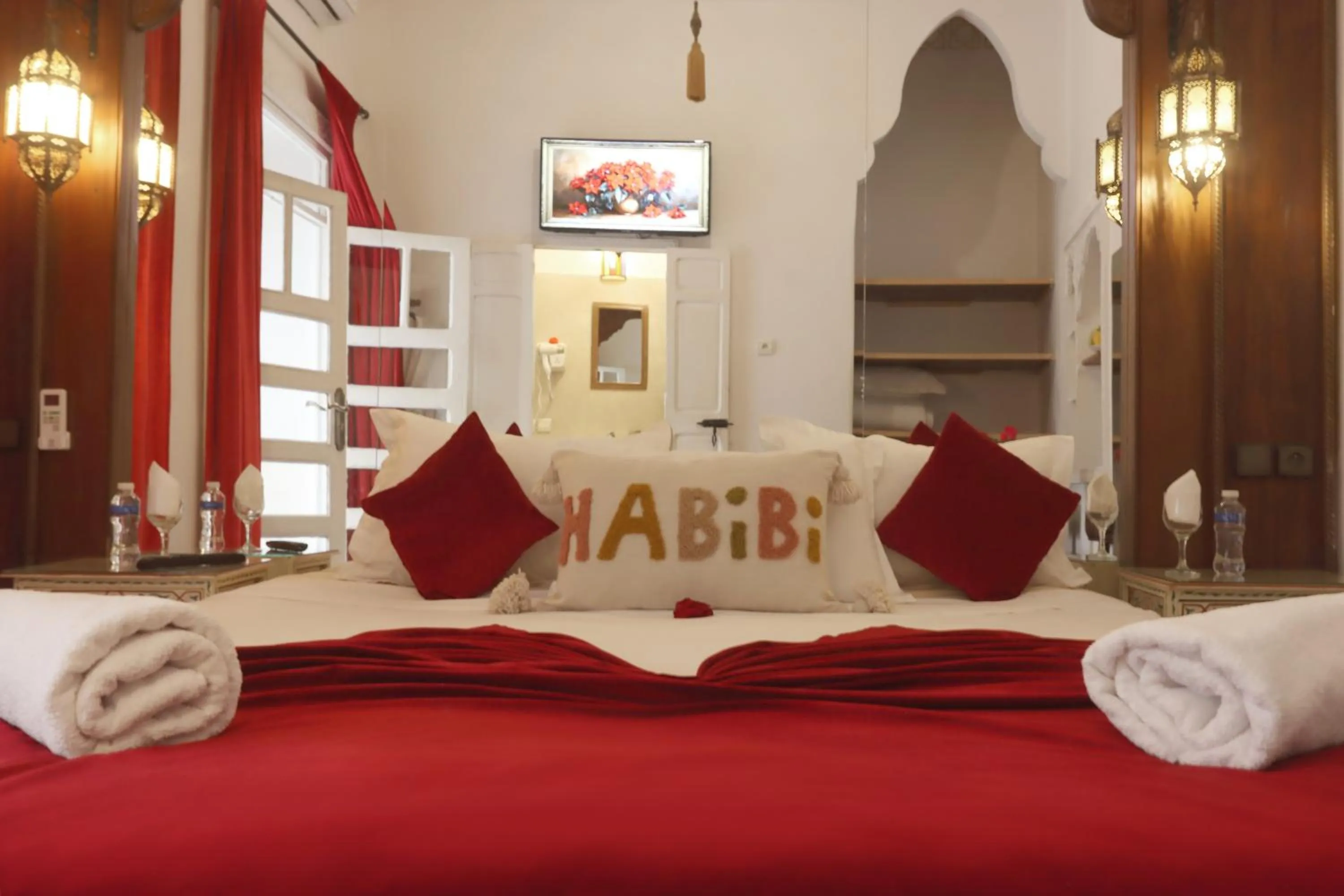 Bed in Riad Morocco Sky