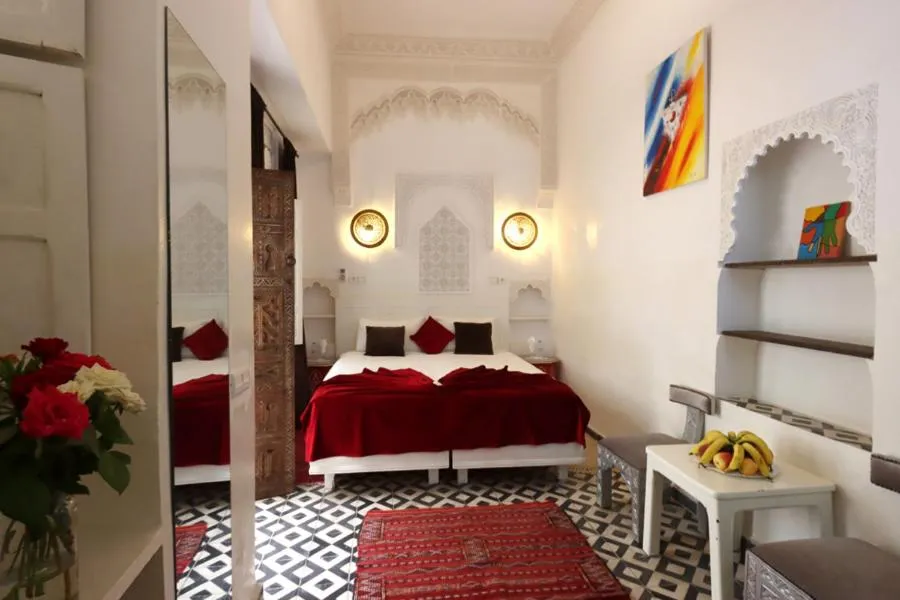 Bed in Riad Morocco Sky