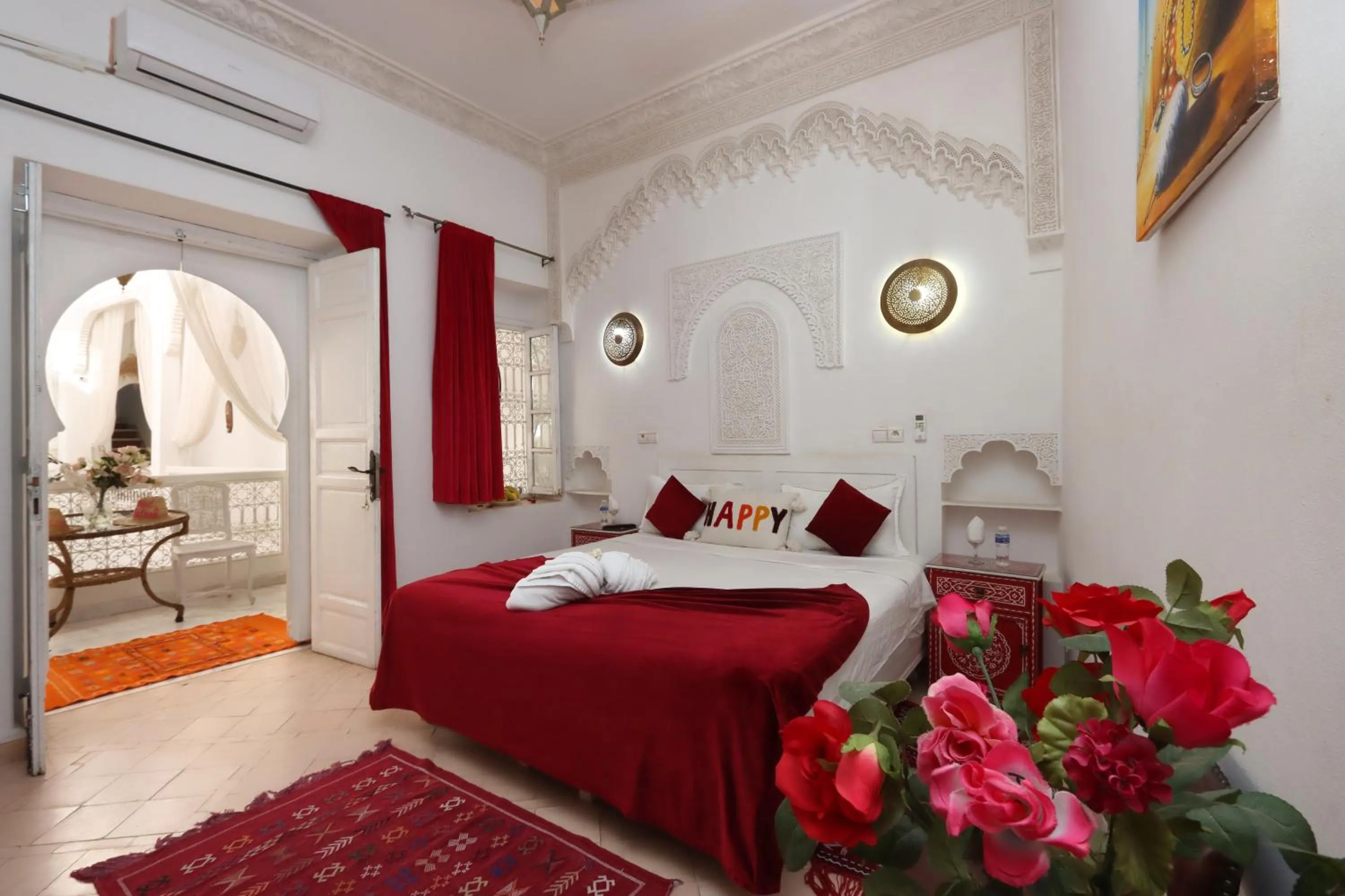 Bed in Riad Morocco Sky