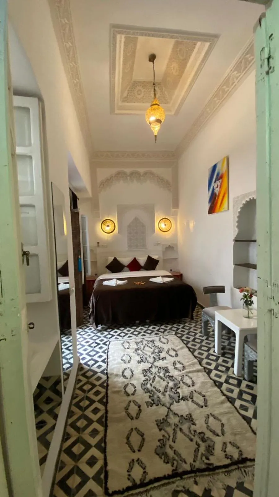 Bed in Riad Morocco Sky
