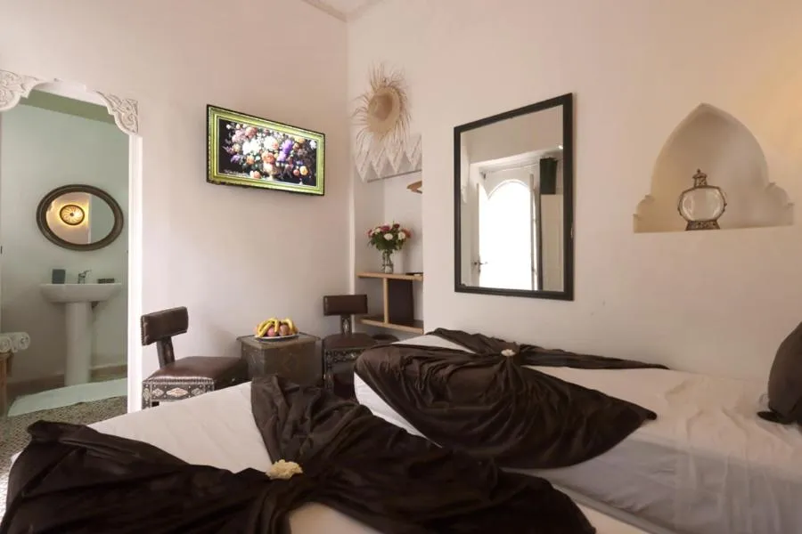 Bed in Riad Morocco Sky