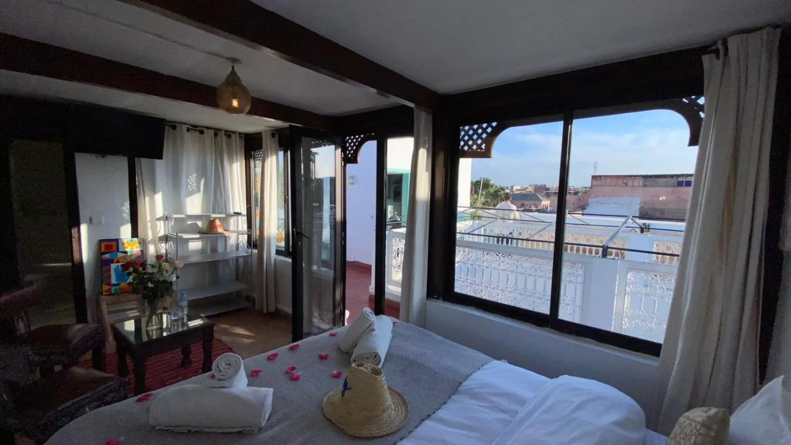 Bed in Riad Morocco Sky