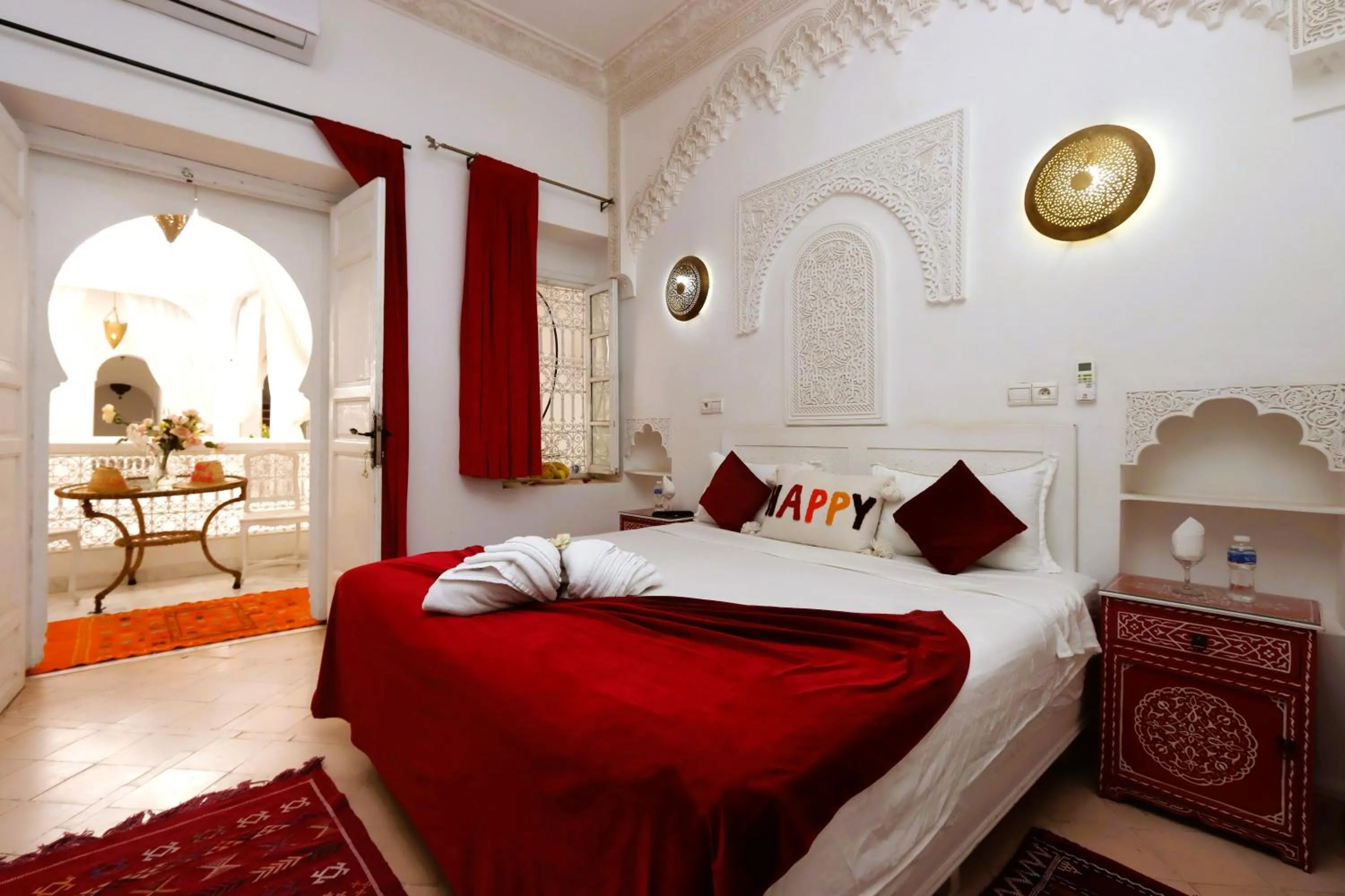 Bed in Riad Morocco Sky