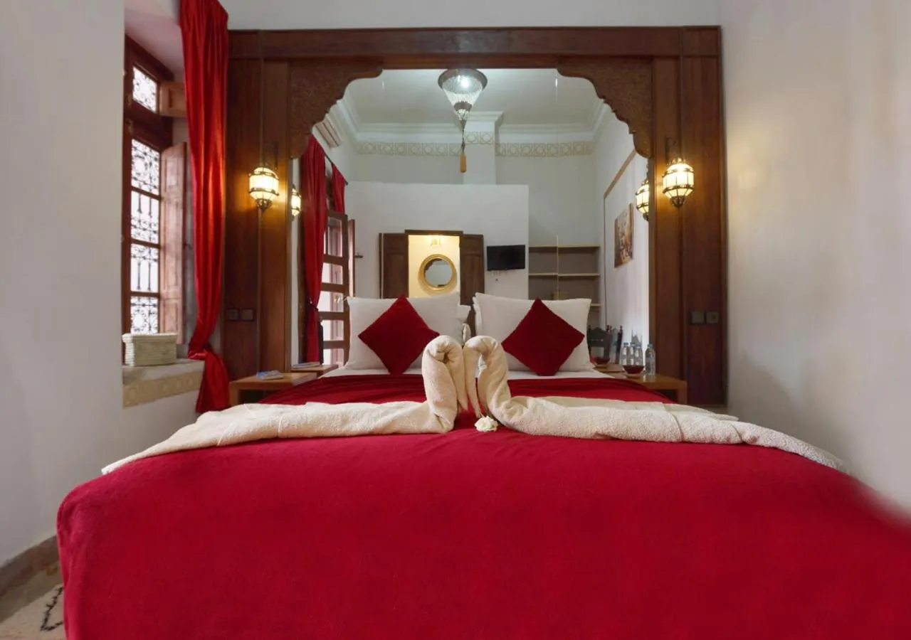 Bed in Riad Morocco Sky