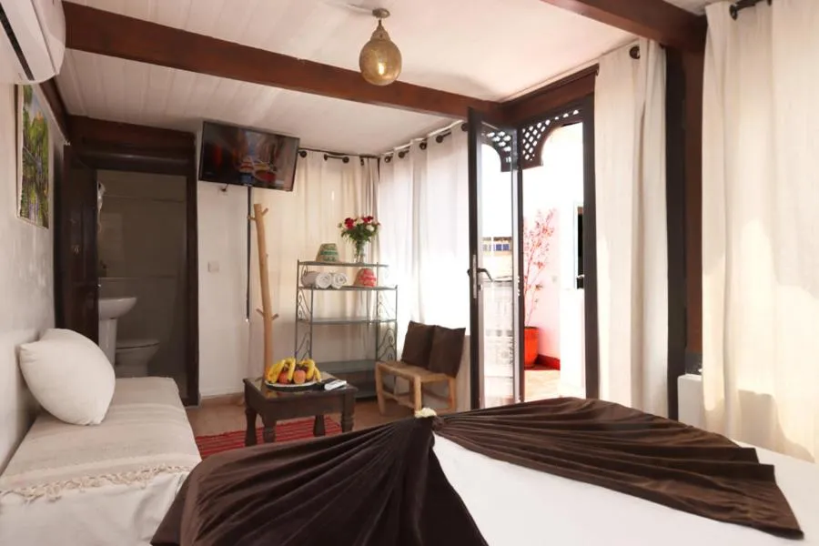 Bed in Riad Morocco Sky