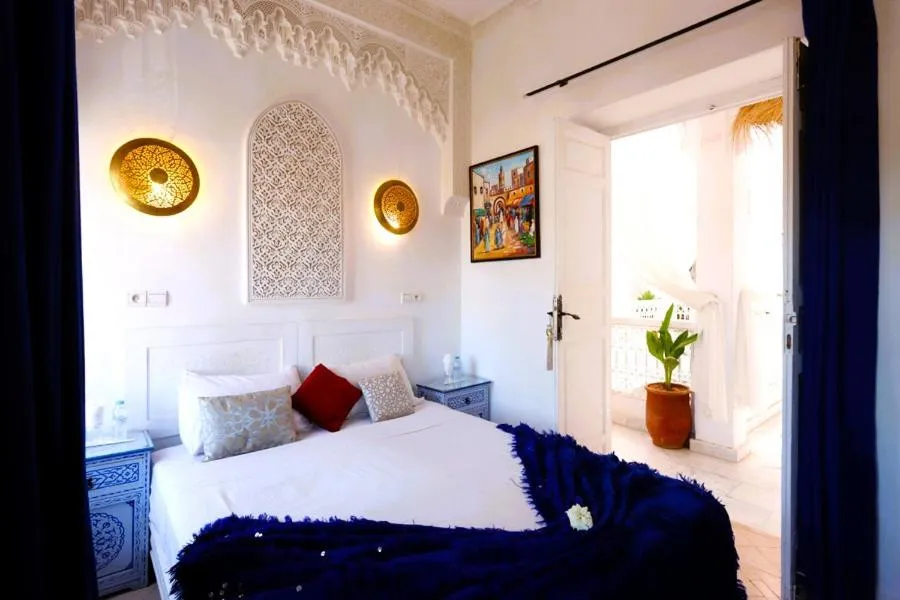 Bed in Riad Morocco Sky