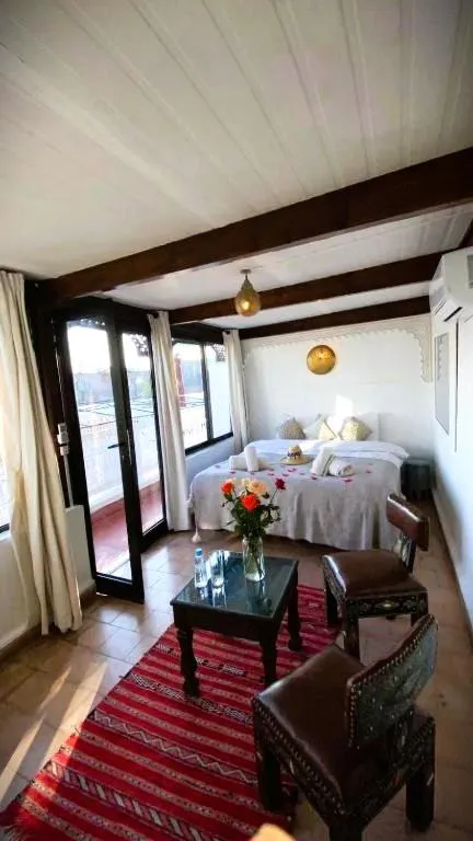 Bed in Riad Morocco Sky