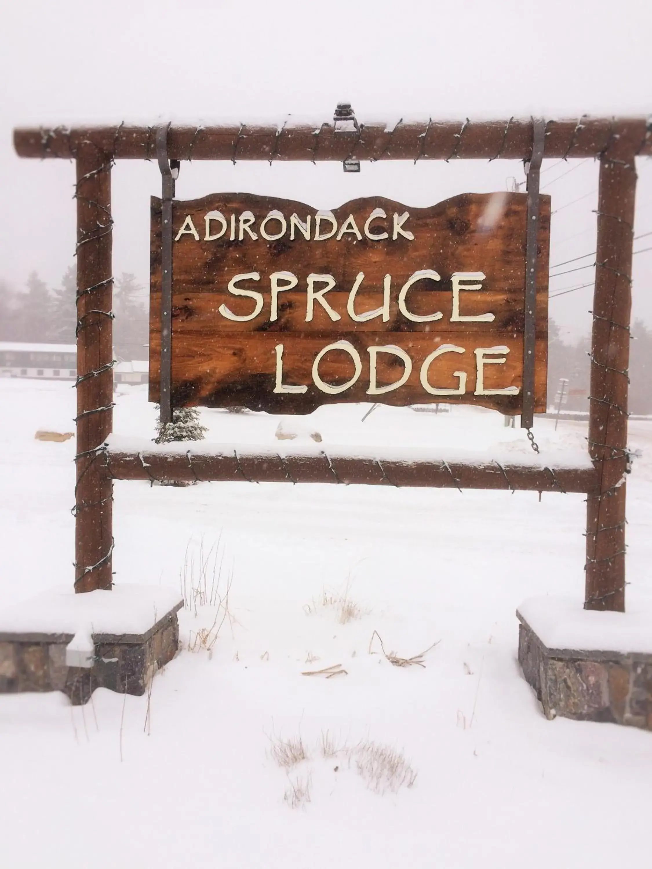 Property logo or sign, Winter in Adirondack Spruce Lodge