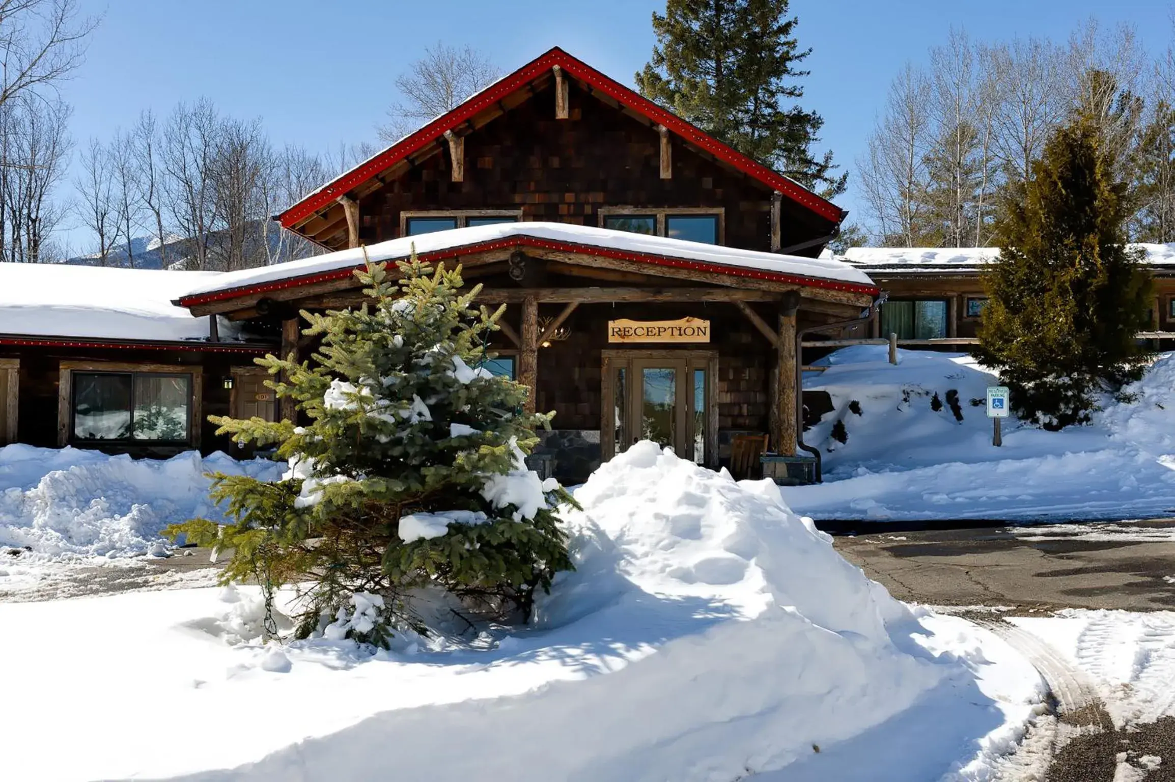 Day, Winter in Adirondack Spruce Lodge