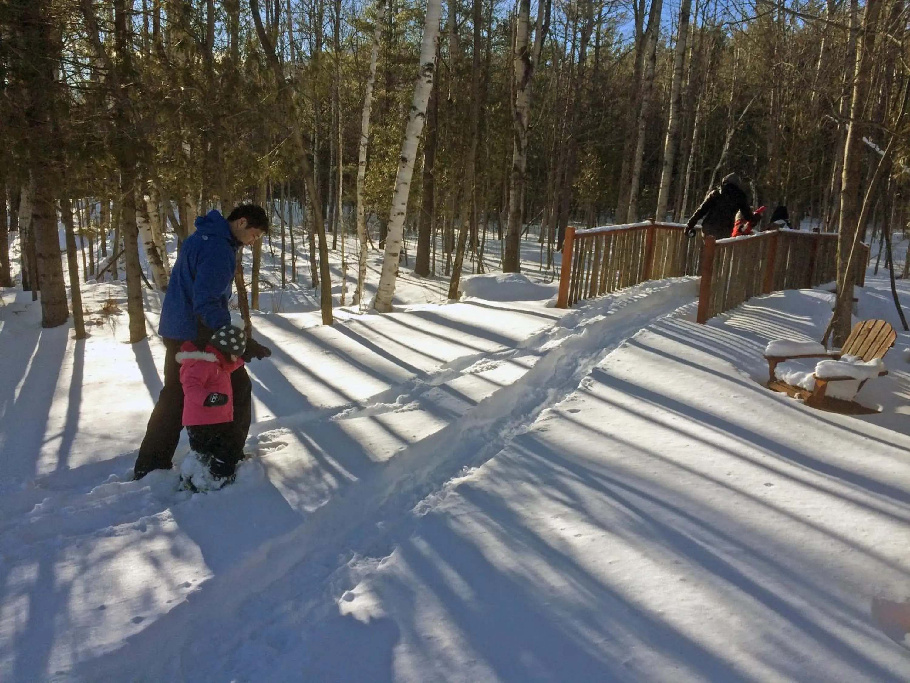 Children play ground, Winter in Adirondack Spruce Lodge