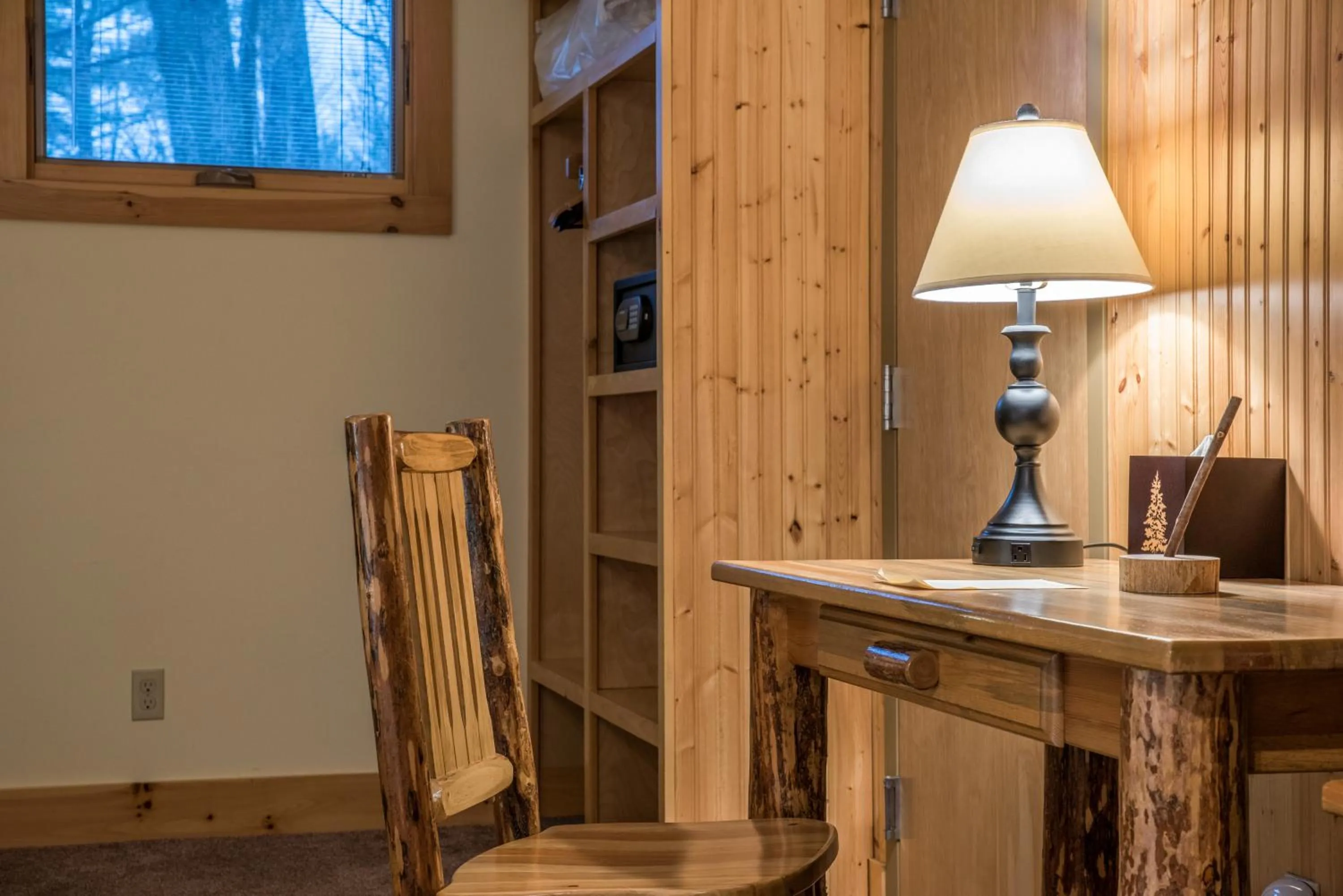 Bedroom in Adirondack Spruce Lodge