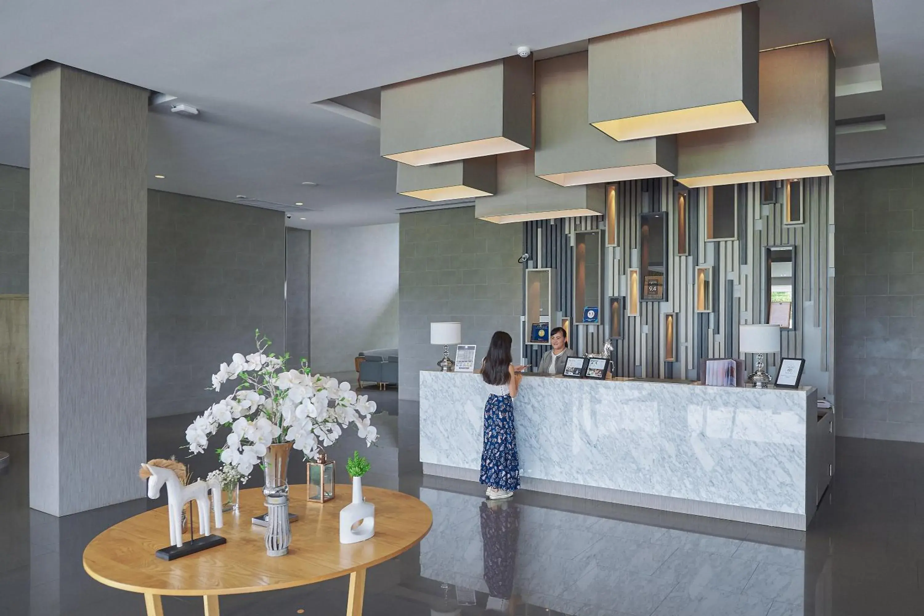 Lobby or reception in Serenity Hotel and Spa Kabinburi Lobby or reception in Serenity Hotel and Spa Kabinburi