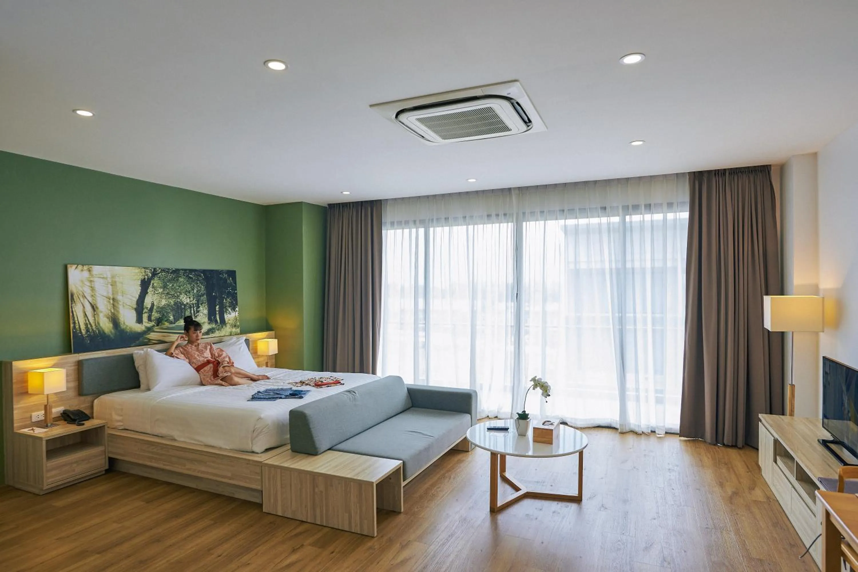 Photo of the whole room, Bed in Serenity Hotel and Spa Kabinburi