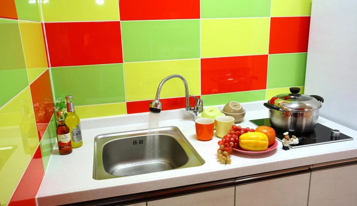 Kitchen or kitchenette in Bluesean Pension