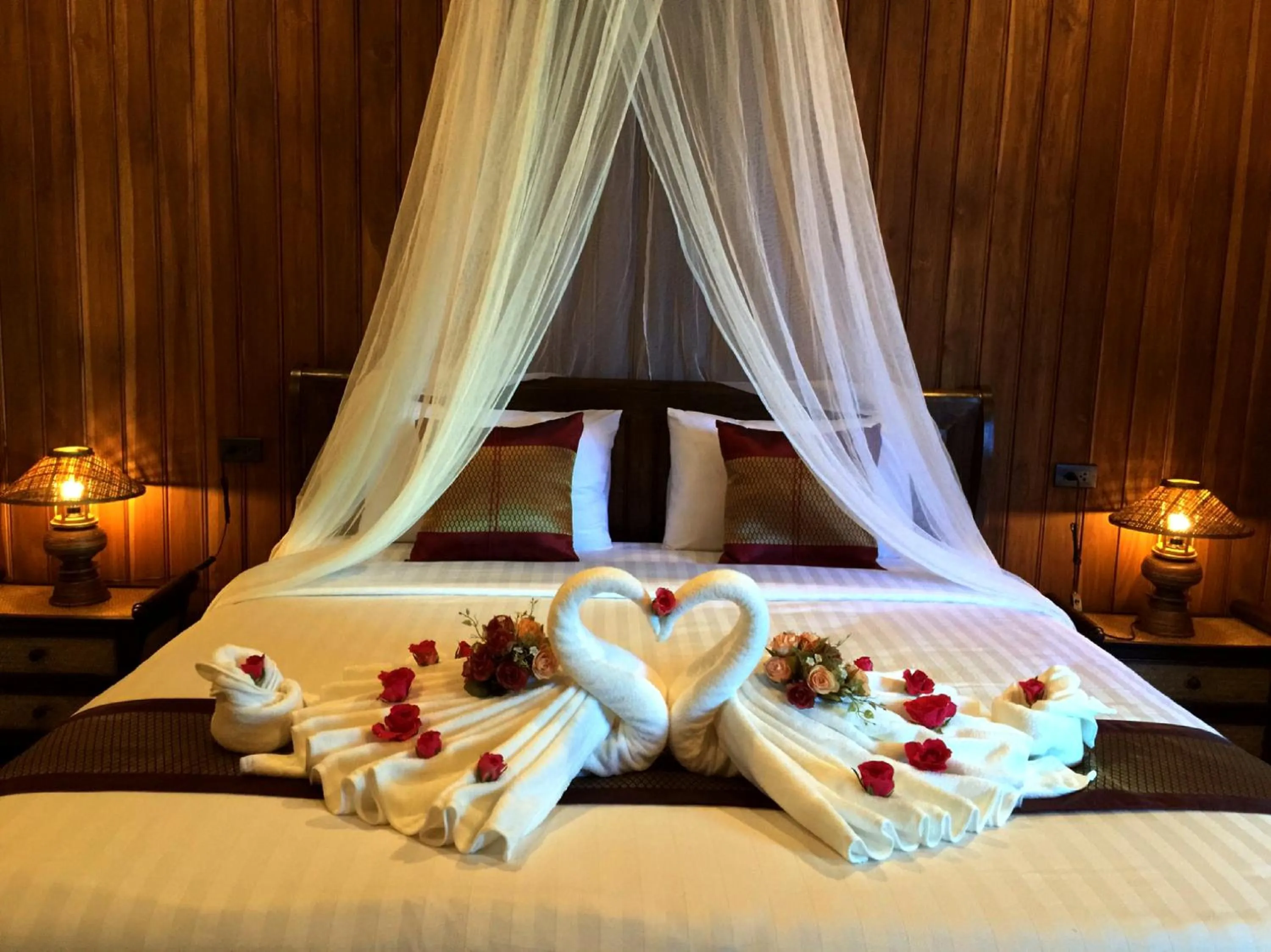 Decorative detail, Bed in Sawasdee Sukhothai Resort