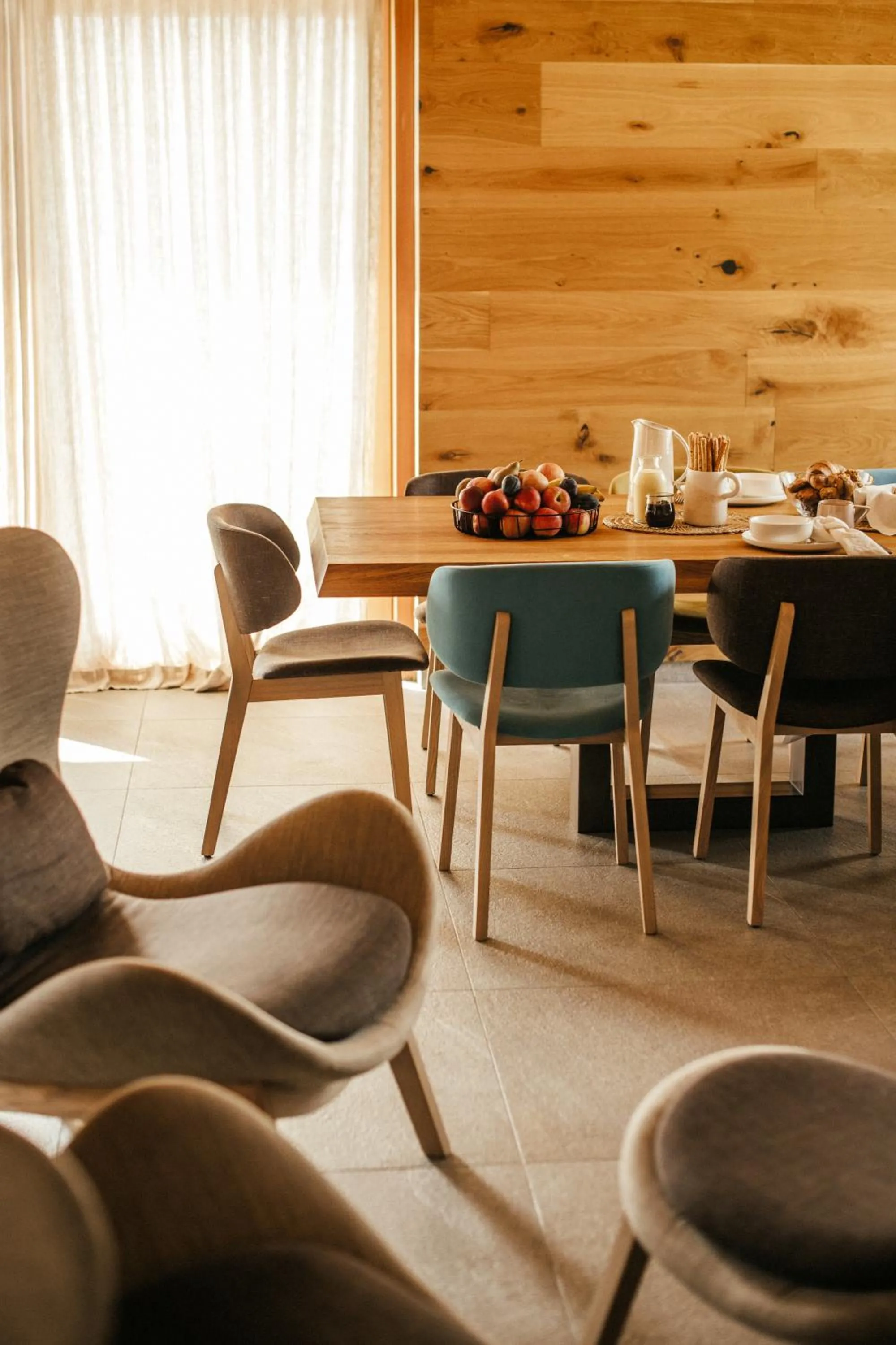 Dining area in Eco Chalet Astra Montana