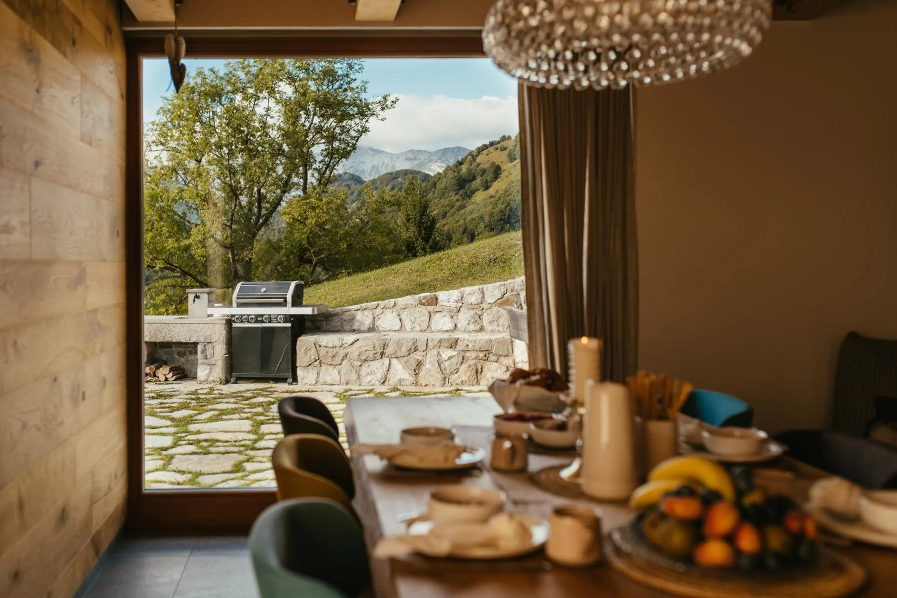 BBQ facilities in Eco Chalet Astra Montana