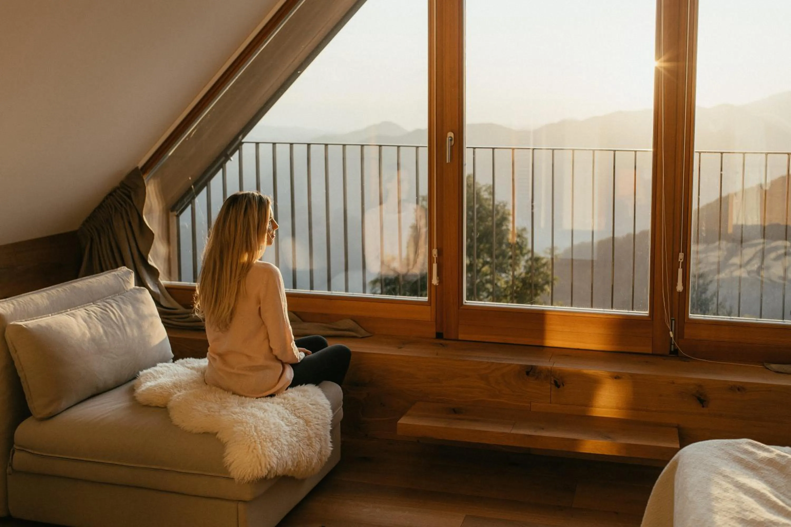 Seating area in Eco Chalet Astra Montana