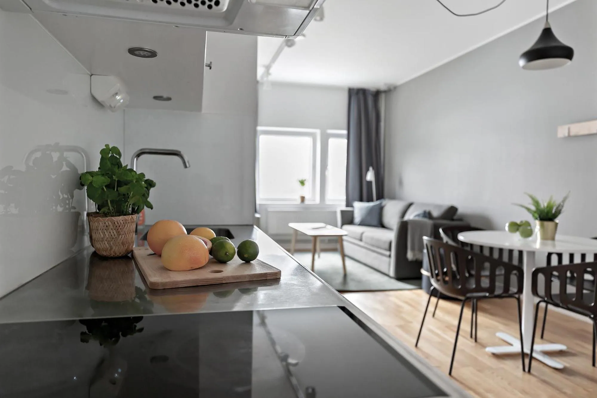 Kitchen or kitchenette in Forenom Hotel Kista