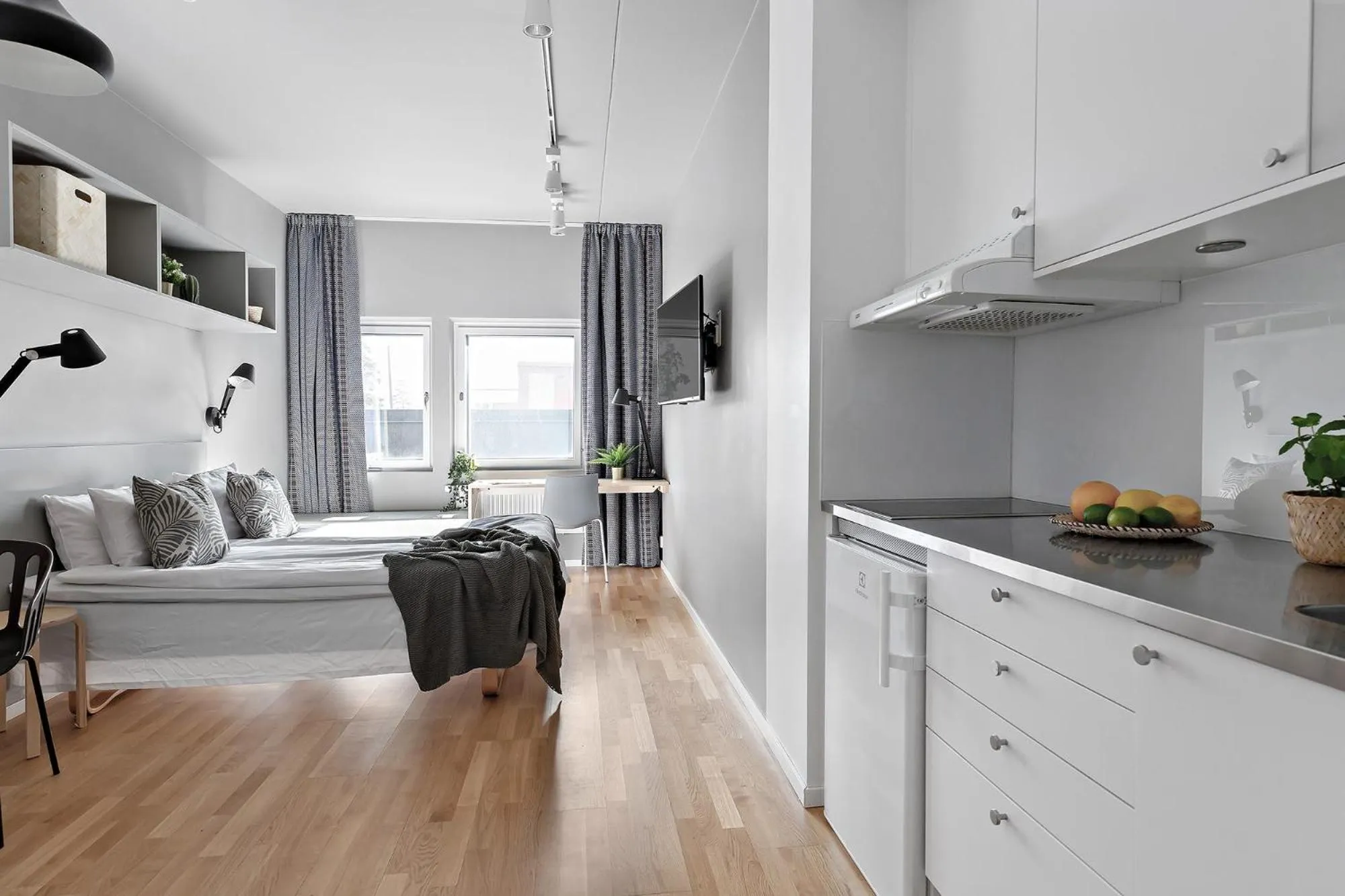 Kitchen or kitchenette in Forenom Hotel Kista