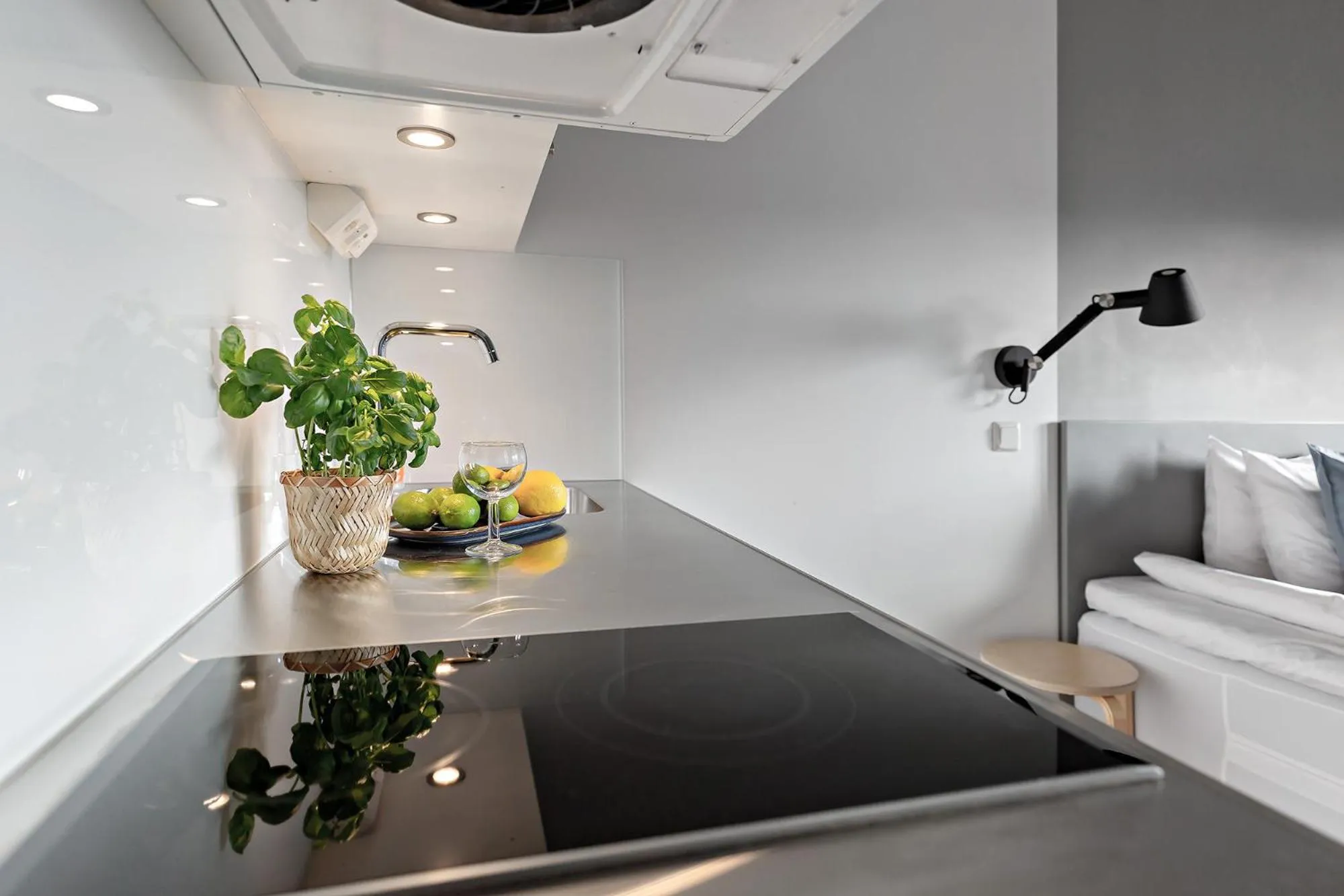 Kitchen or kitchenette in Forenom Hotel Kista