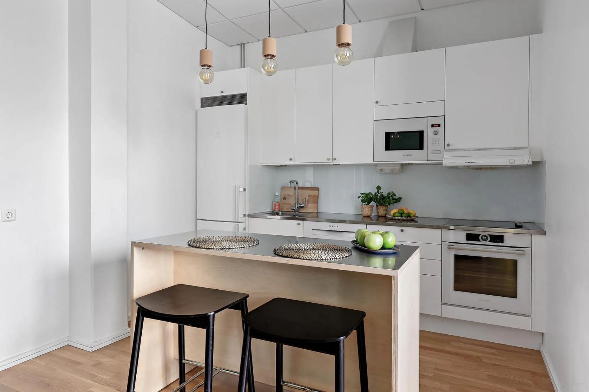 Kitchen or kitchenette in Forenom Hotel Kista