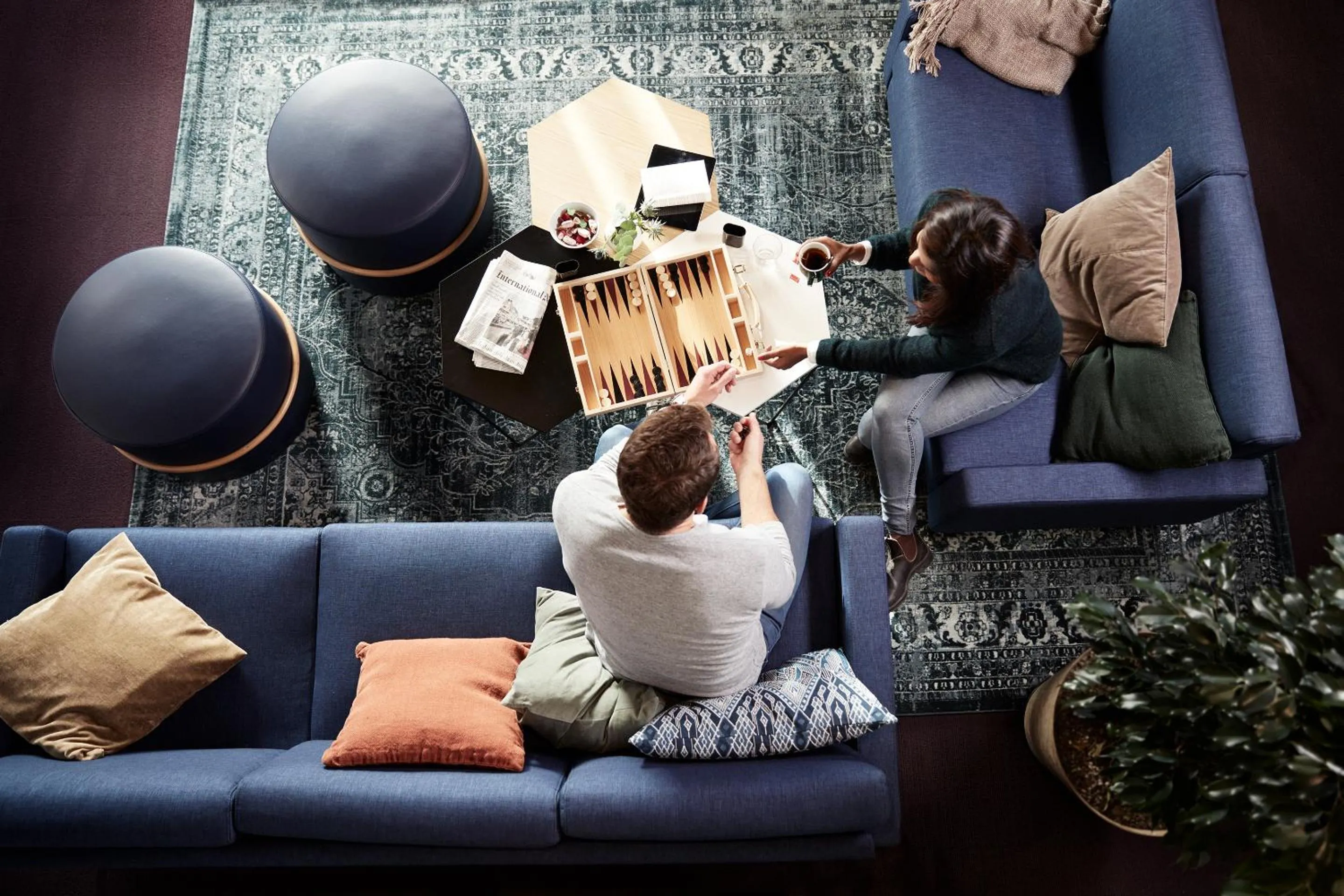 Communal lounge/ TV room in Forenom Hotel Kista