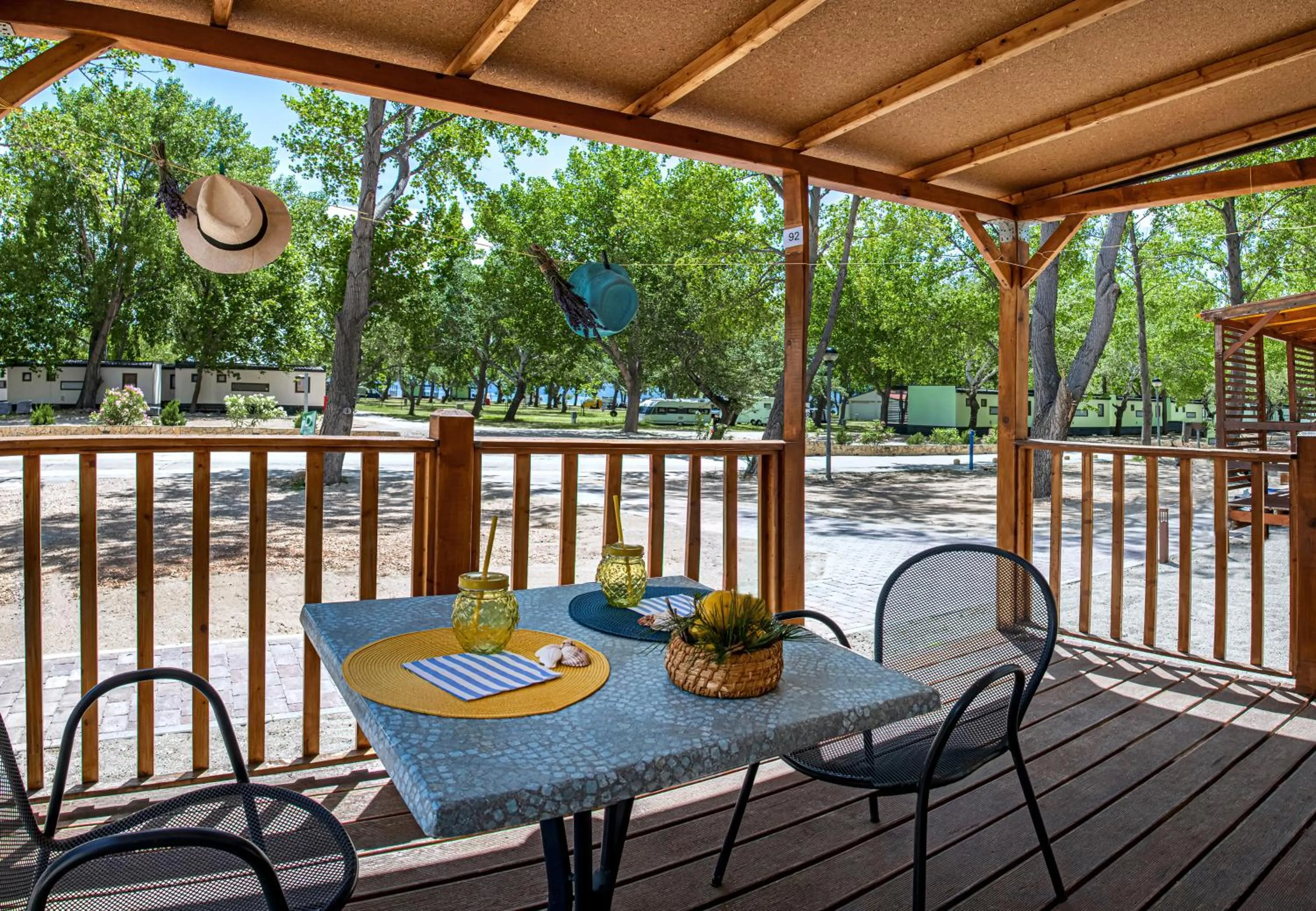 Patio in Mobile Homes Camp Galeb