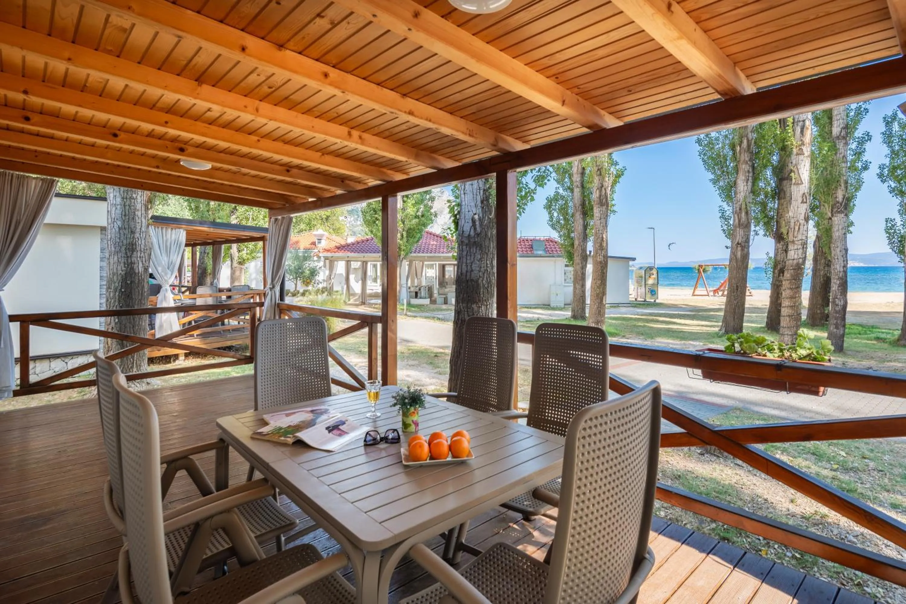 Patio in Mobile Homes Camp Galeb