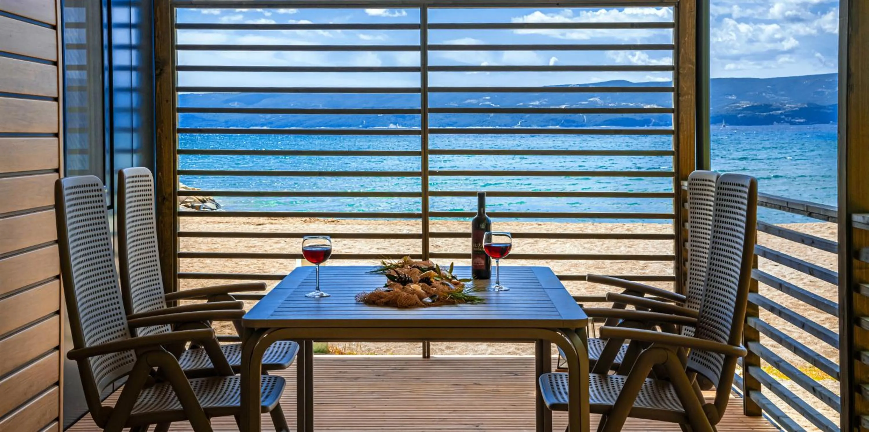 Balcony/Terrace in Mobile Homes Camp Galeb