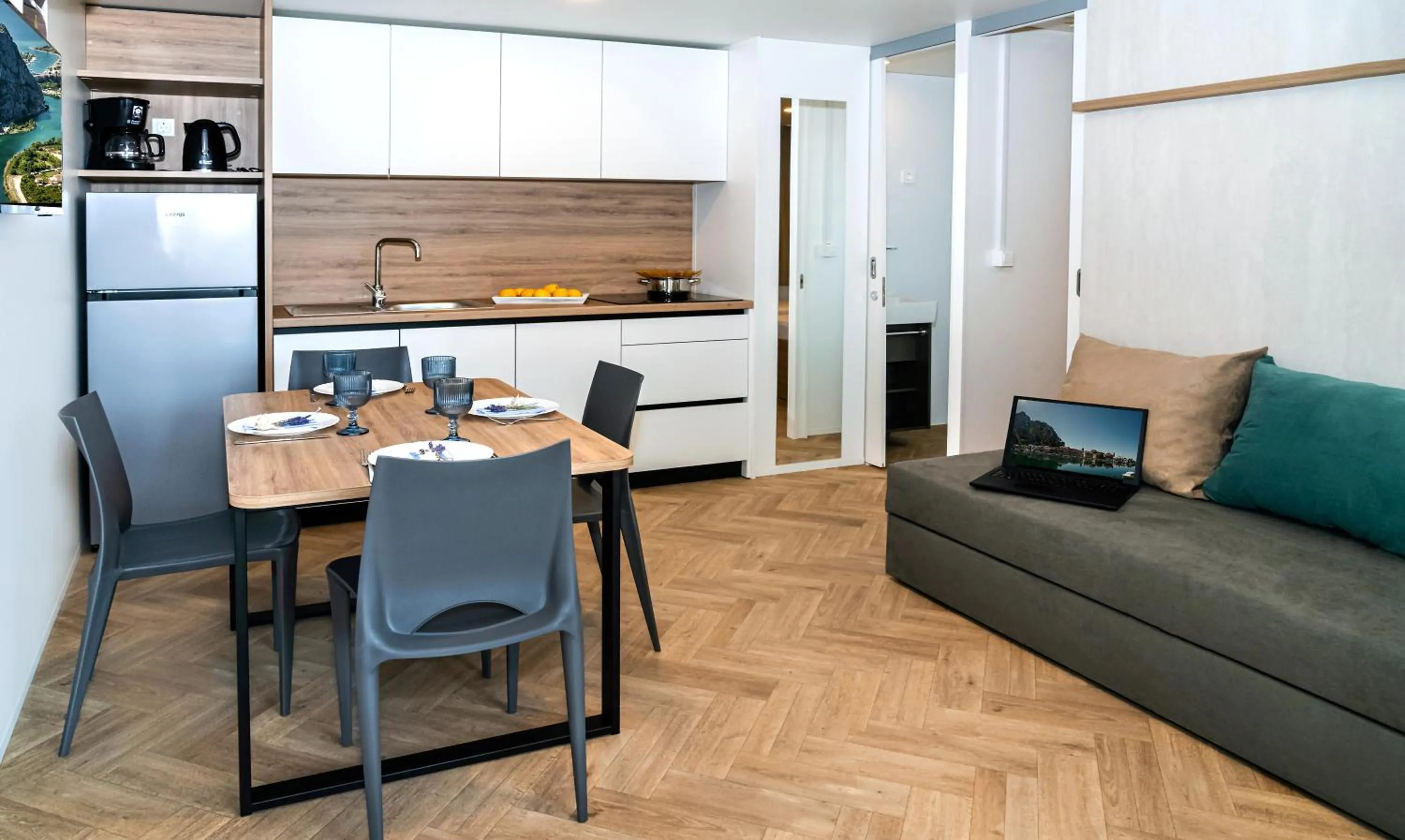 Living room in Mobile Homes Camp Galeb