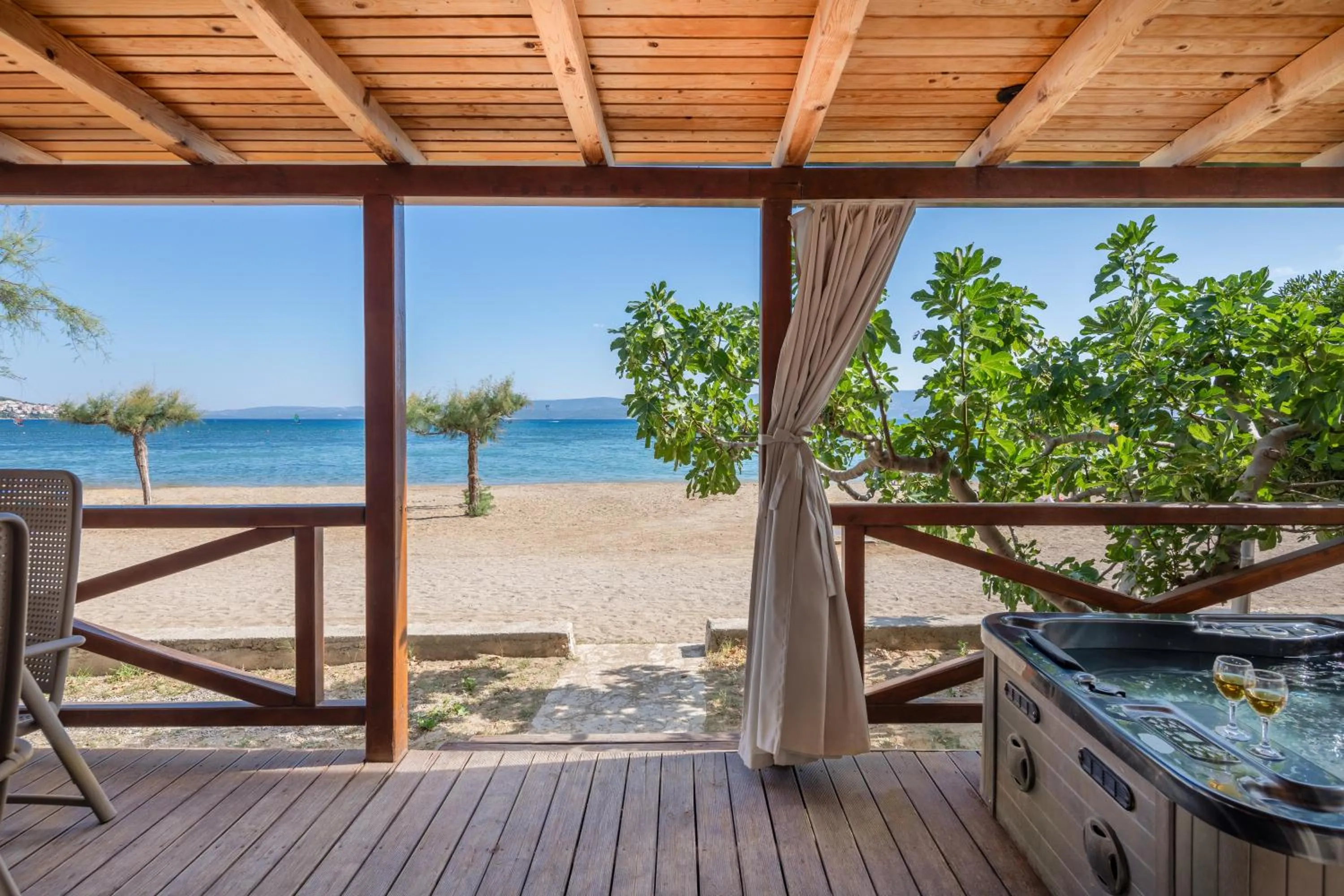 Patio in Mobile Homes Camp Galeb