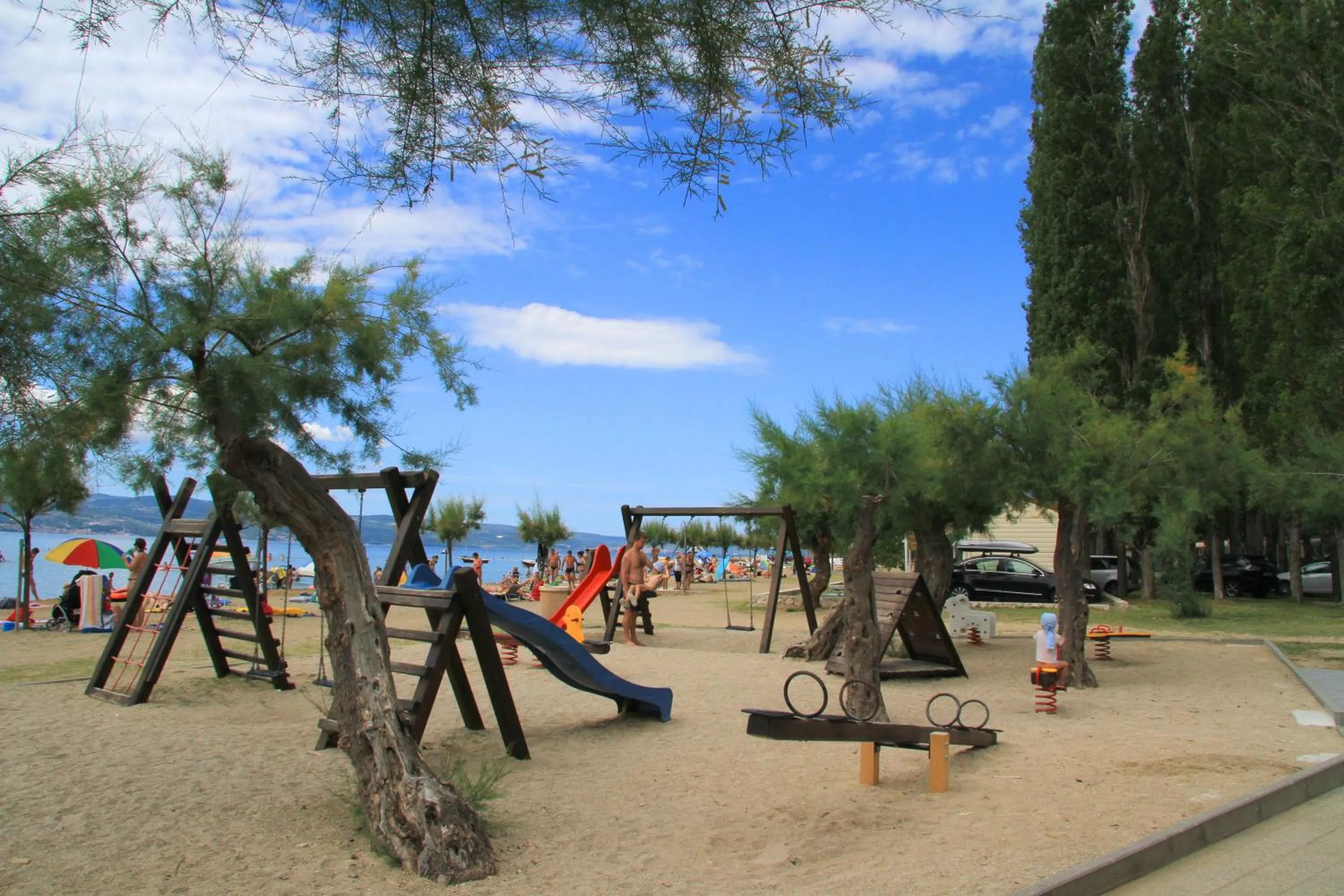 Children play ground in Mobile Homes Camp Galeb