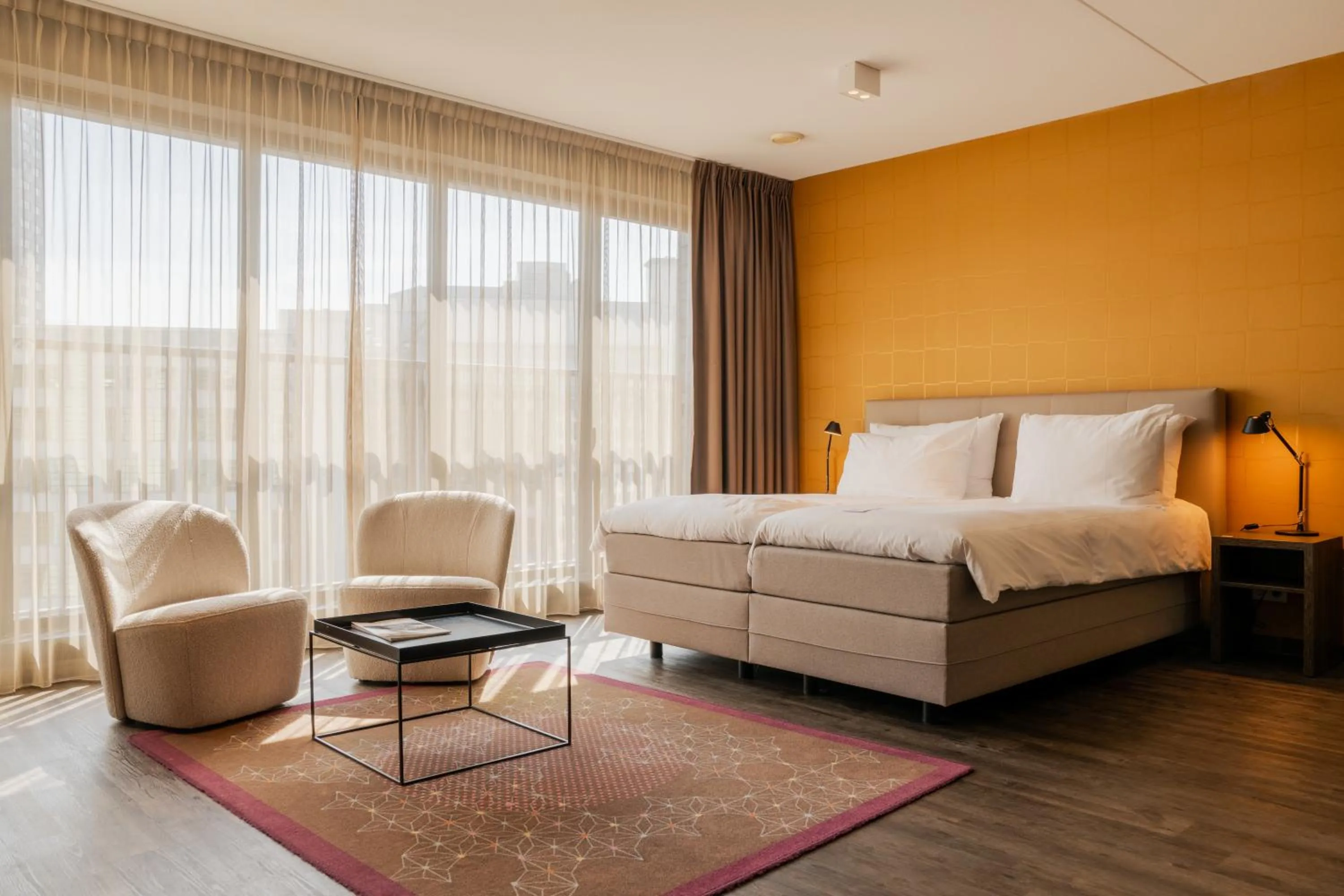 View (from property/room), Bed in WestCord Hotel Eindhoven