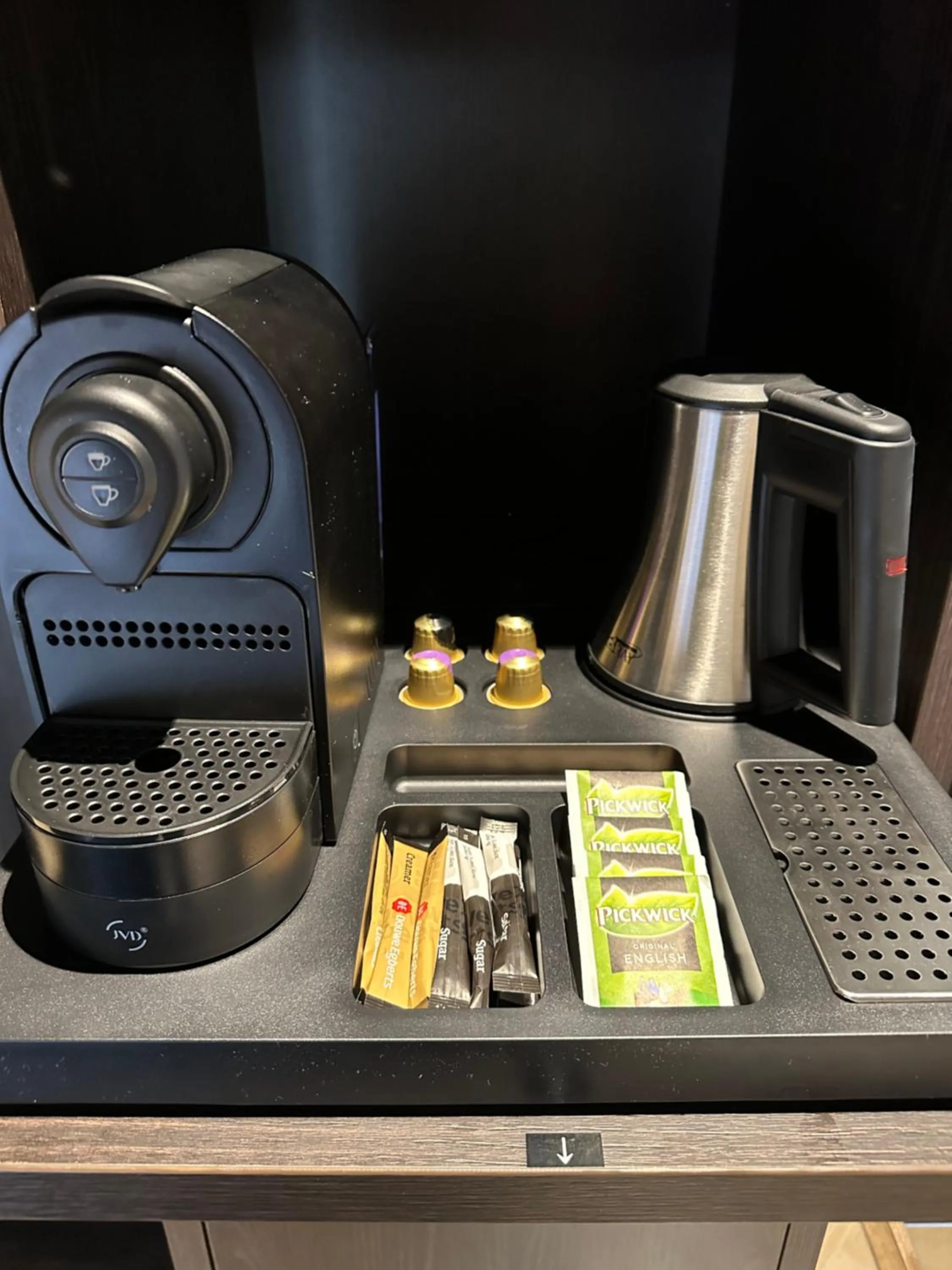 Coffee/tea facilities in Hotel Restaurant Het Witte Paard