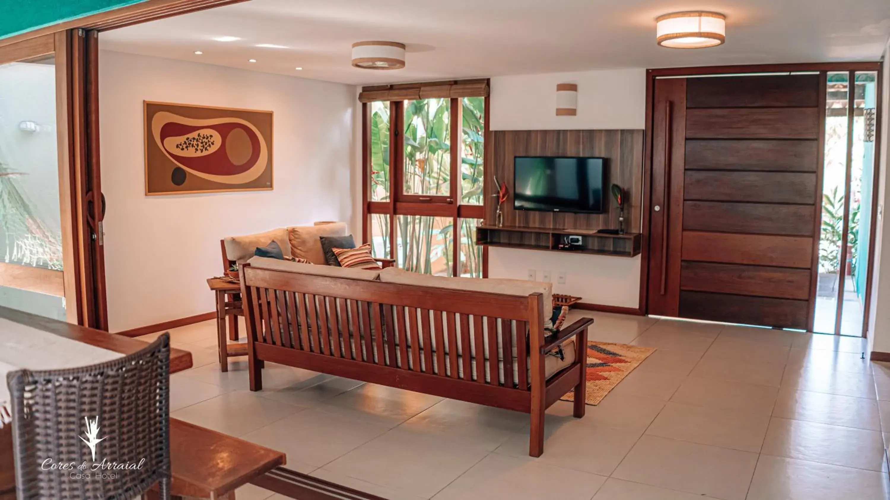 Living room in Cores do Arraial Residence Hotel Living room in Cores do Arraial Residence Hotel