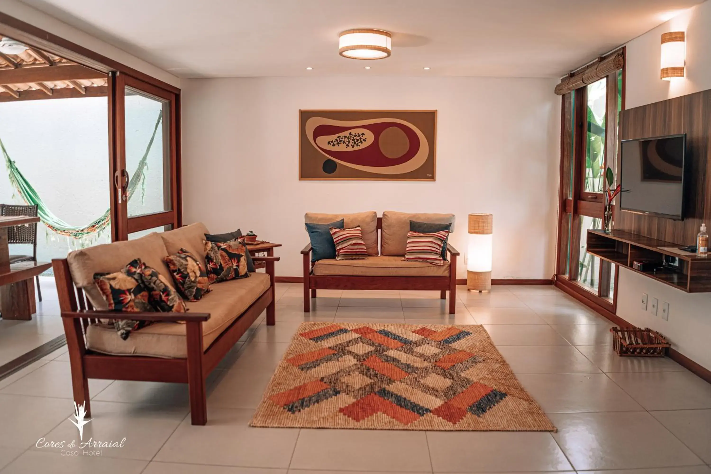 Living room in Cores do Arraial Residence Hotel Living room in Cores do Arraial Residence Hotel