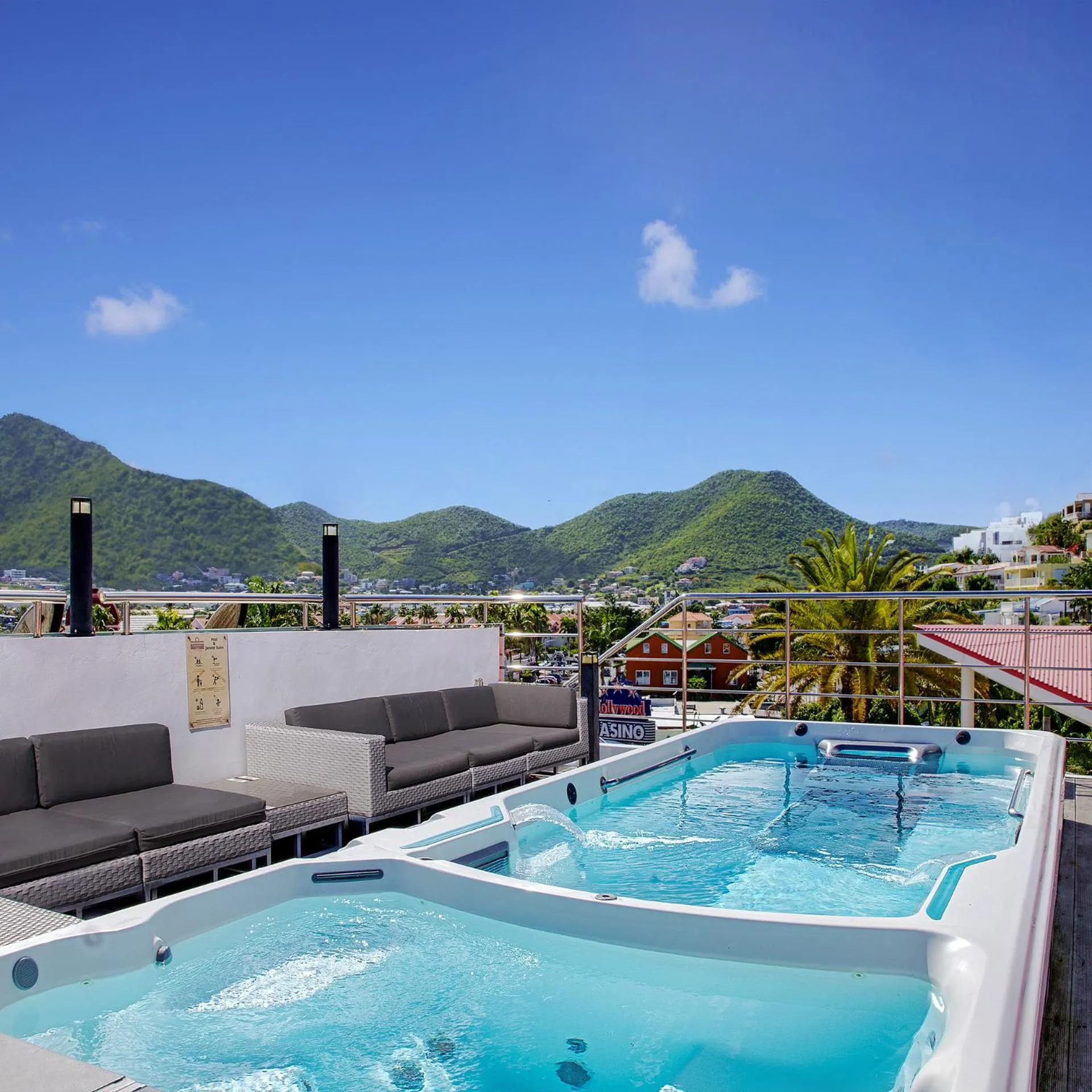 Pool view in Commodore Suites, SureStay Collection by Best Western