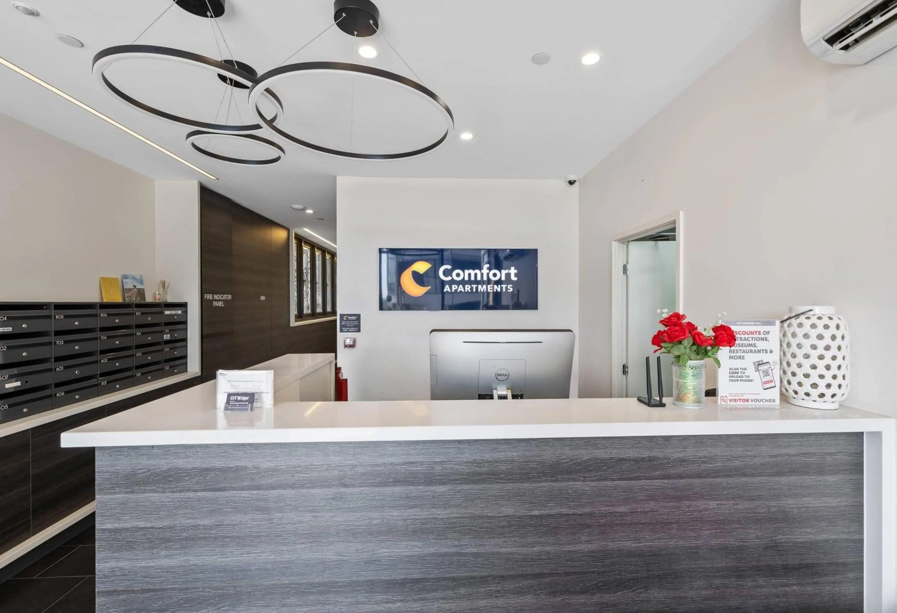 Lobby or reception in Comfort Apartments Box Hill