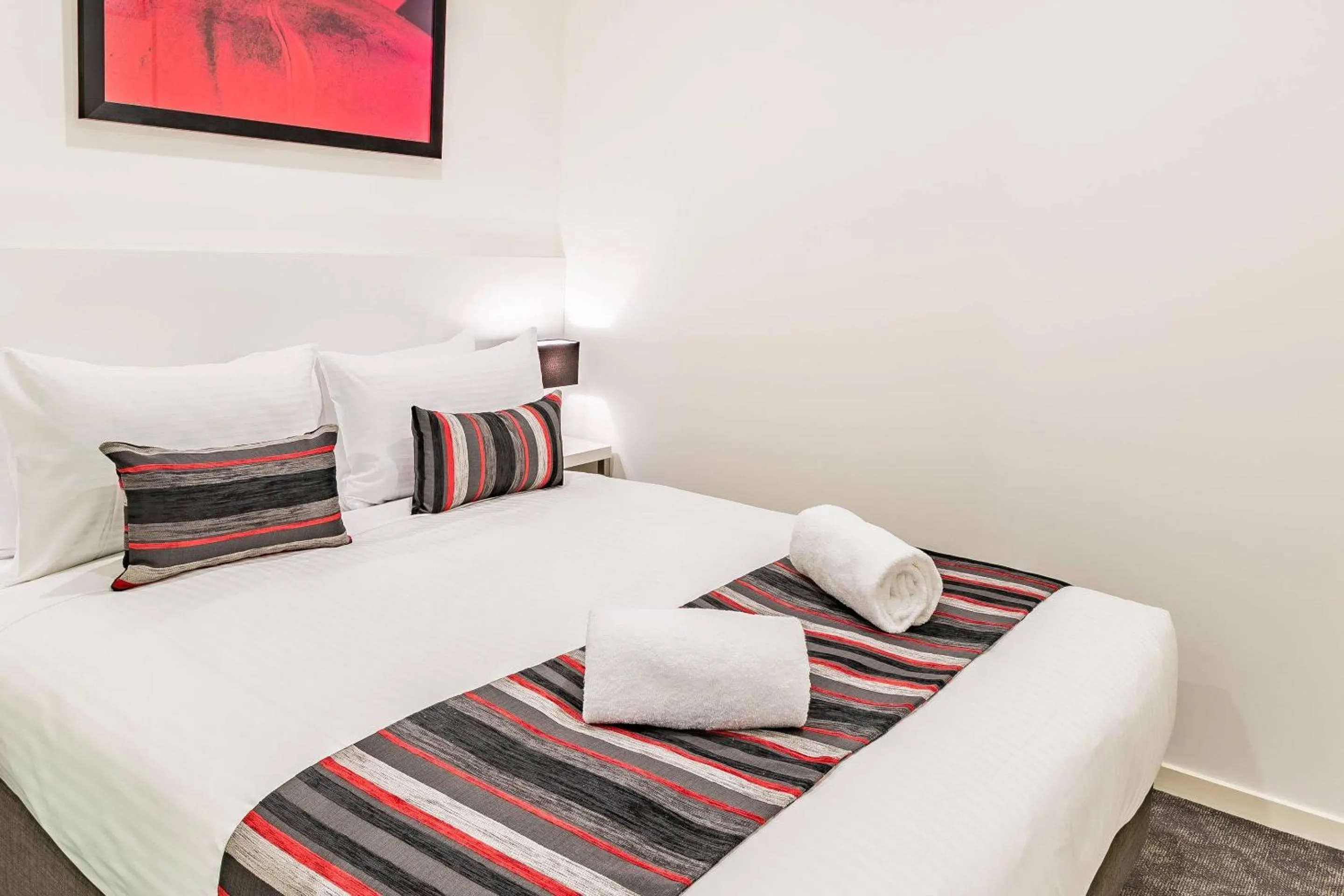 Bedroom, Bed in Comfort Apartments Box Hill