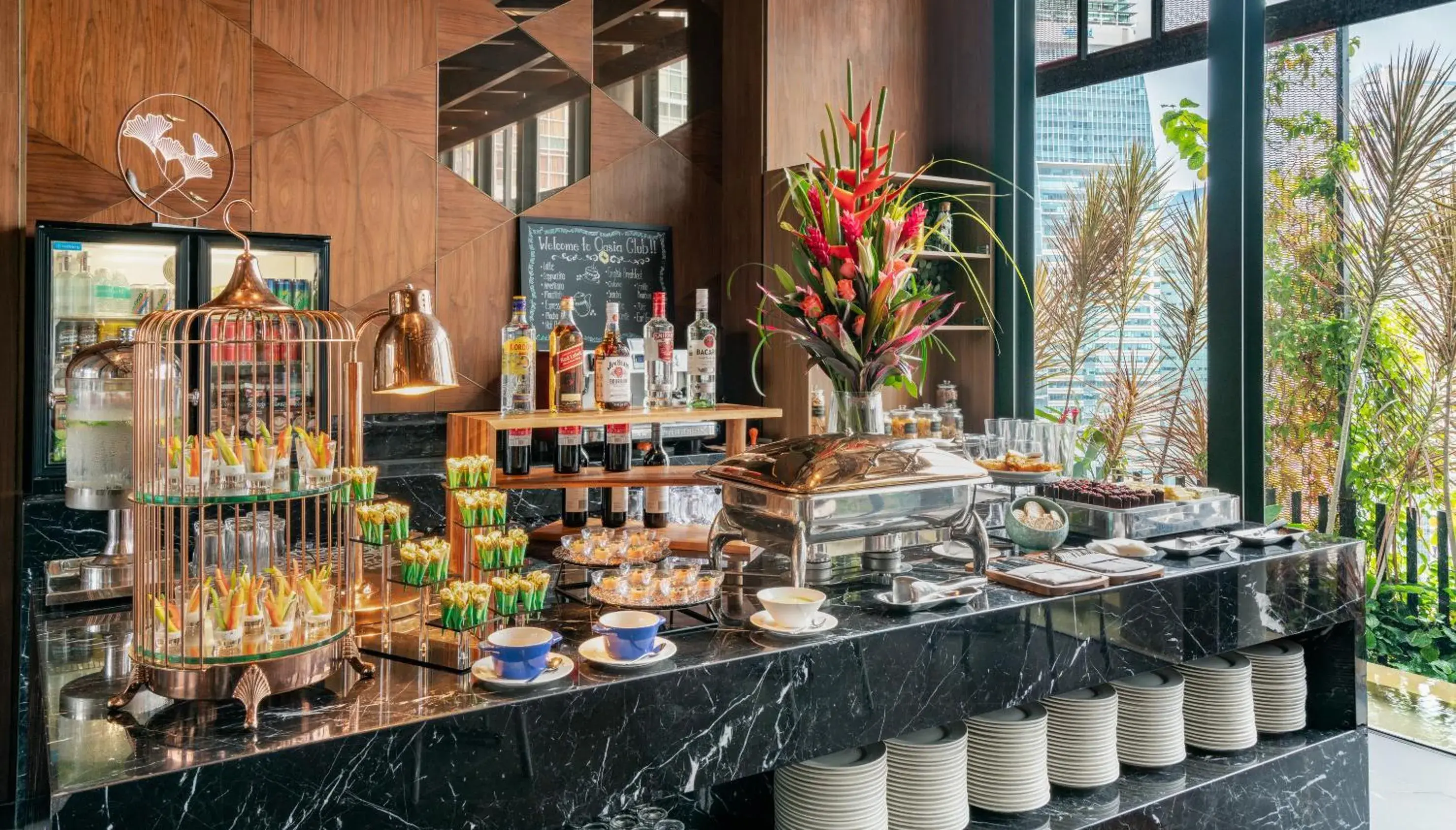 Lounge or bar in Oasia Hotel Downtown, Singapore by Far East Hospitality Lounge or bar in Oasia Hotel Downtown, Singapore by Far East Hospitality