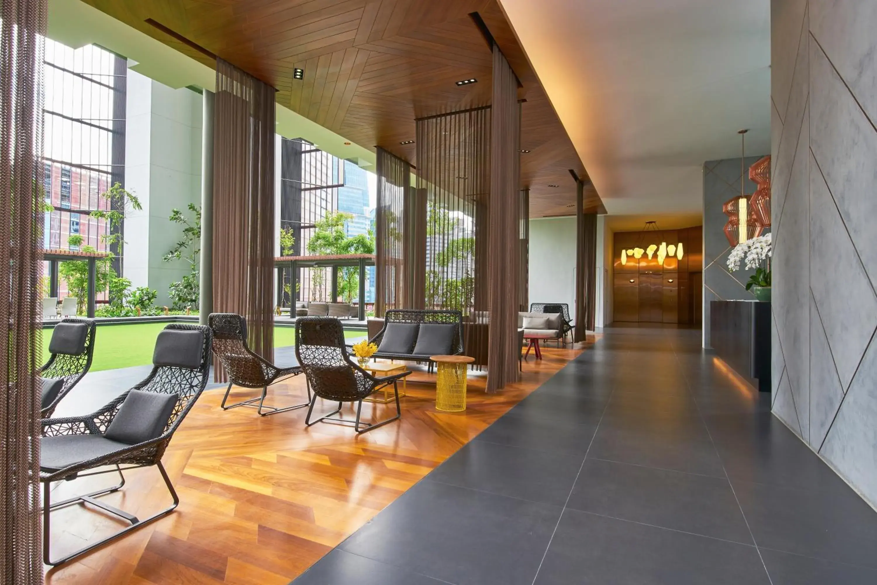 Lobby or reception in Oasia Hotel Downtown, Singapore by Far East Hospitality Lobby or reception in Oasia Hotel Downtown, Singapore by Far East Hospitality
