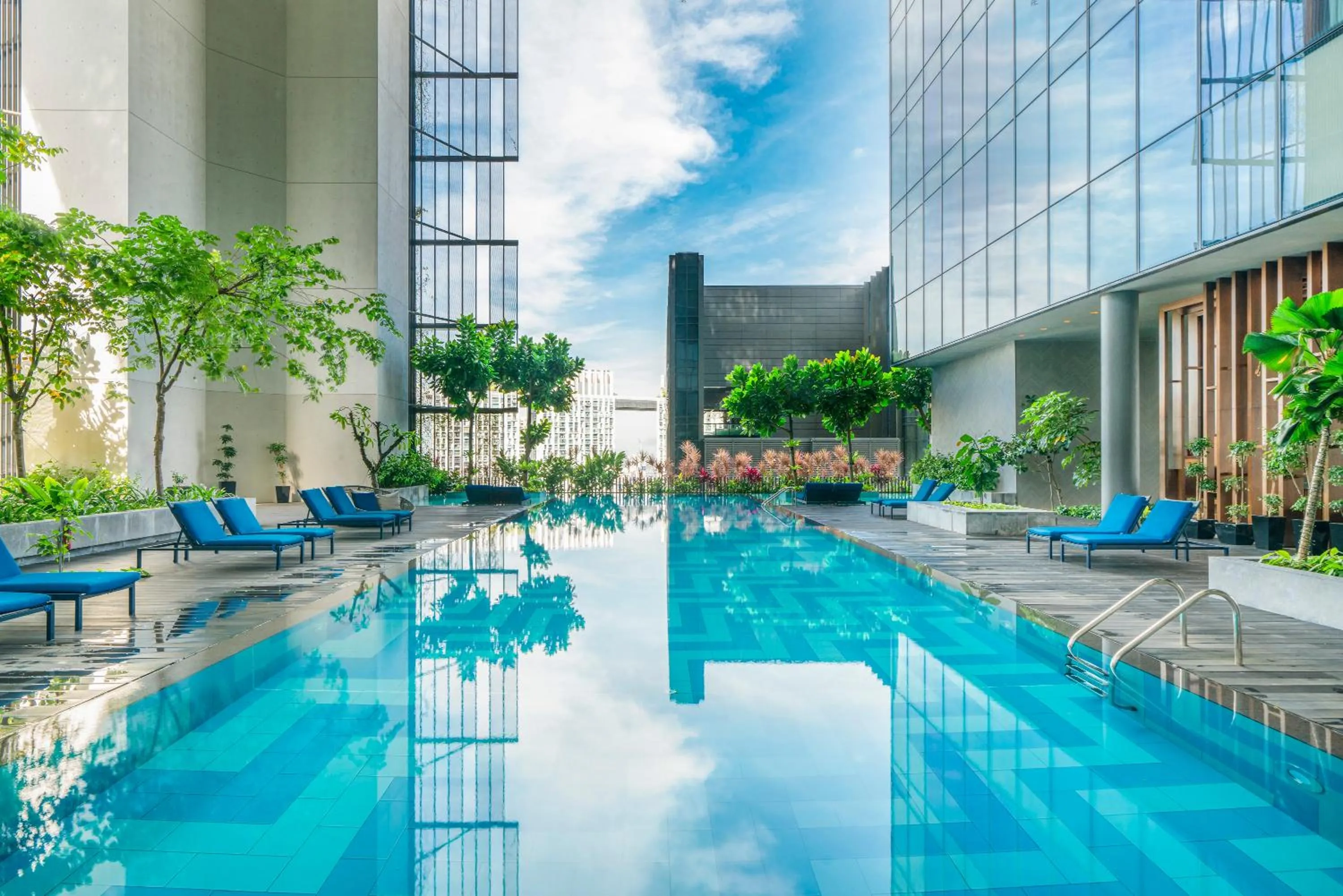 Swimming pool in Oasia Hotel Downtown, Singapore by Far East Hospitality