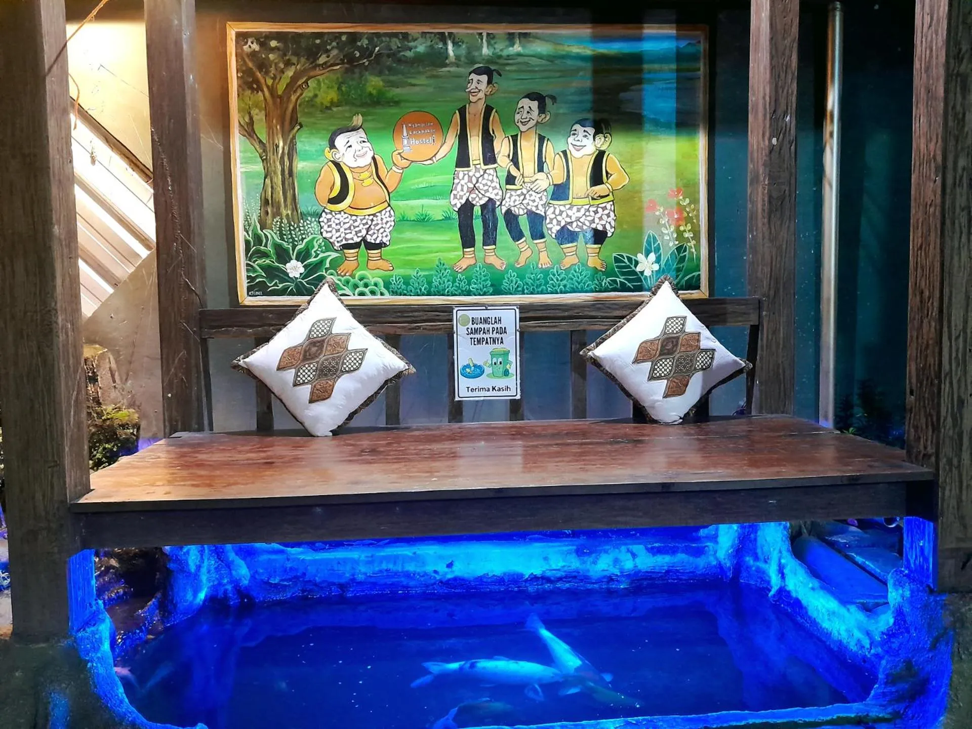 Garden in Ngampilan Backpacker Hostel