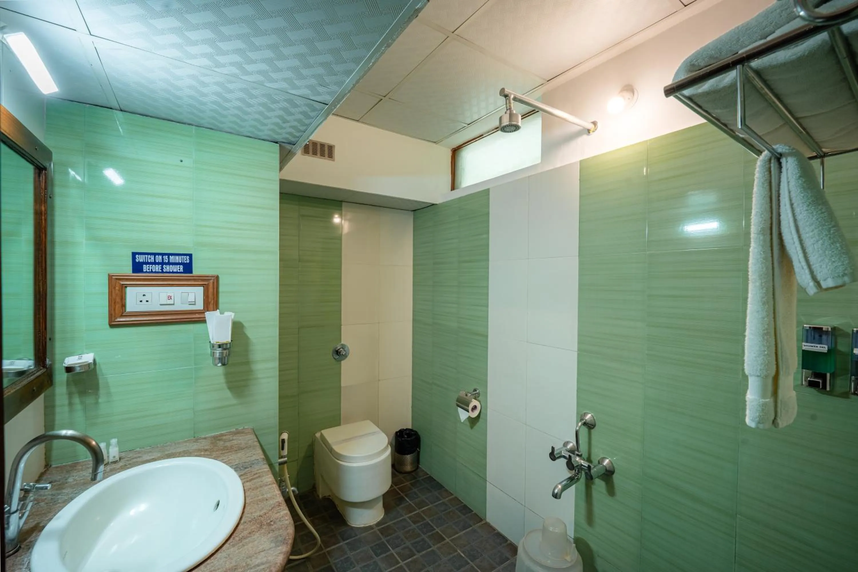 Shower in Hotel Presidency Kempegowda International Airport Bangalore
