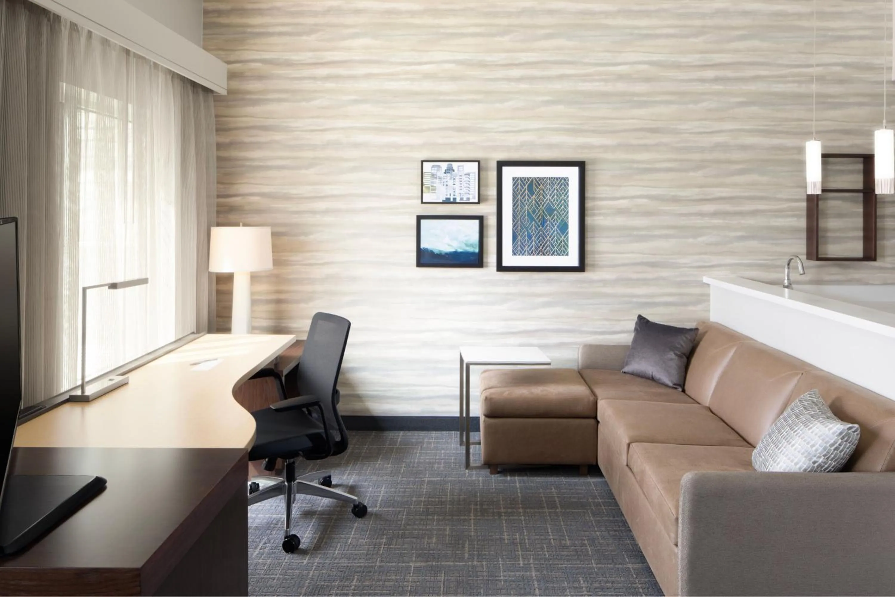 Living room in Residence Inn by Marriott Wheeling/St. Clairsville